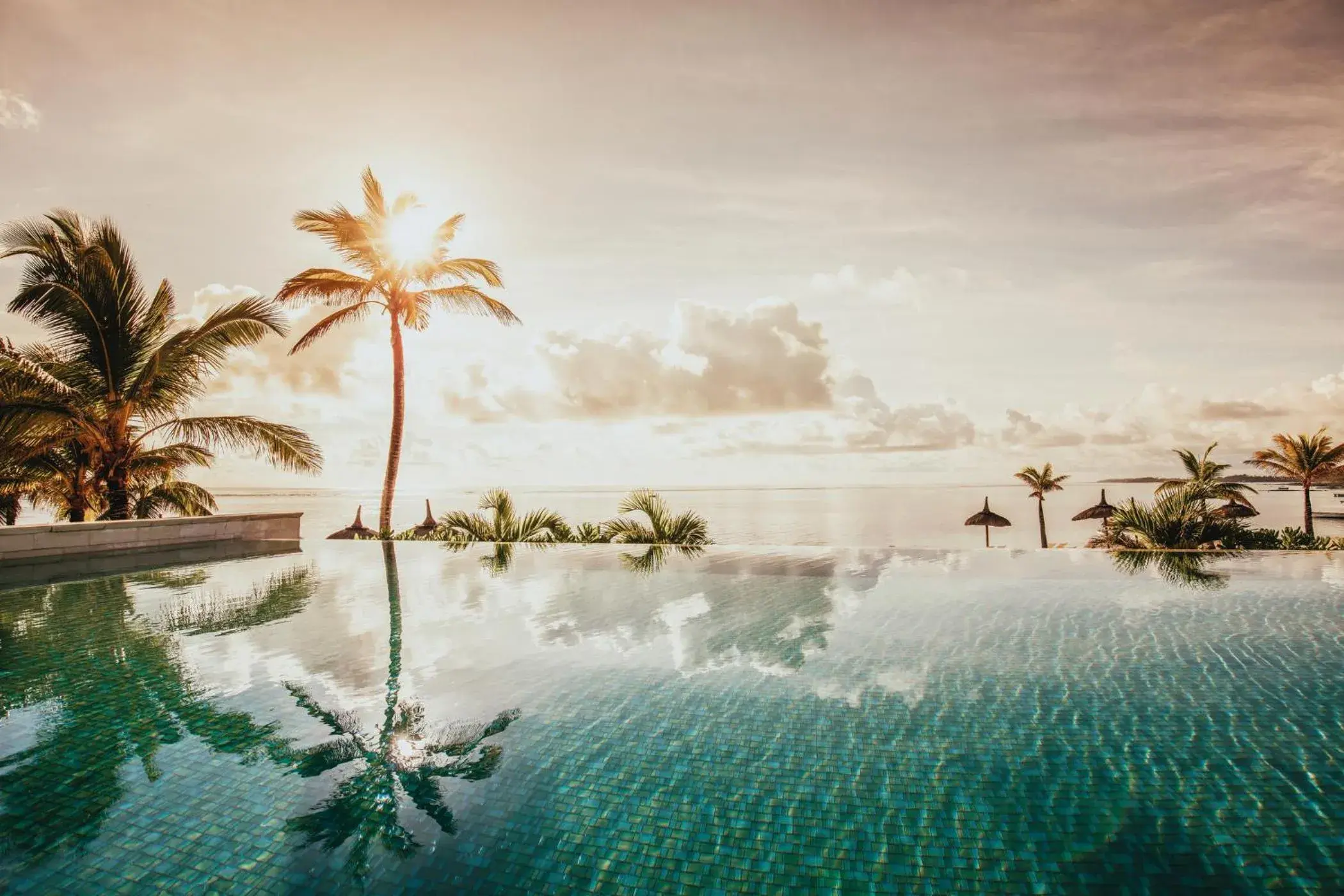 Pool view in Long Beach Mauritius Pool view in Long Beach Mauritius