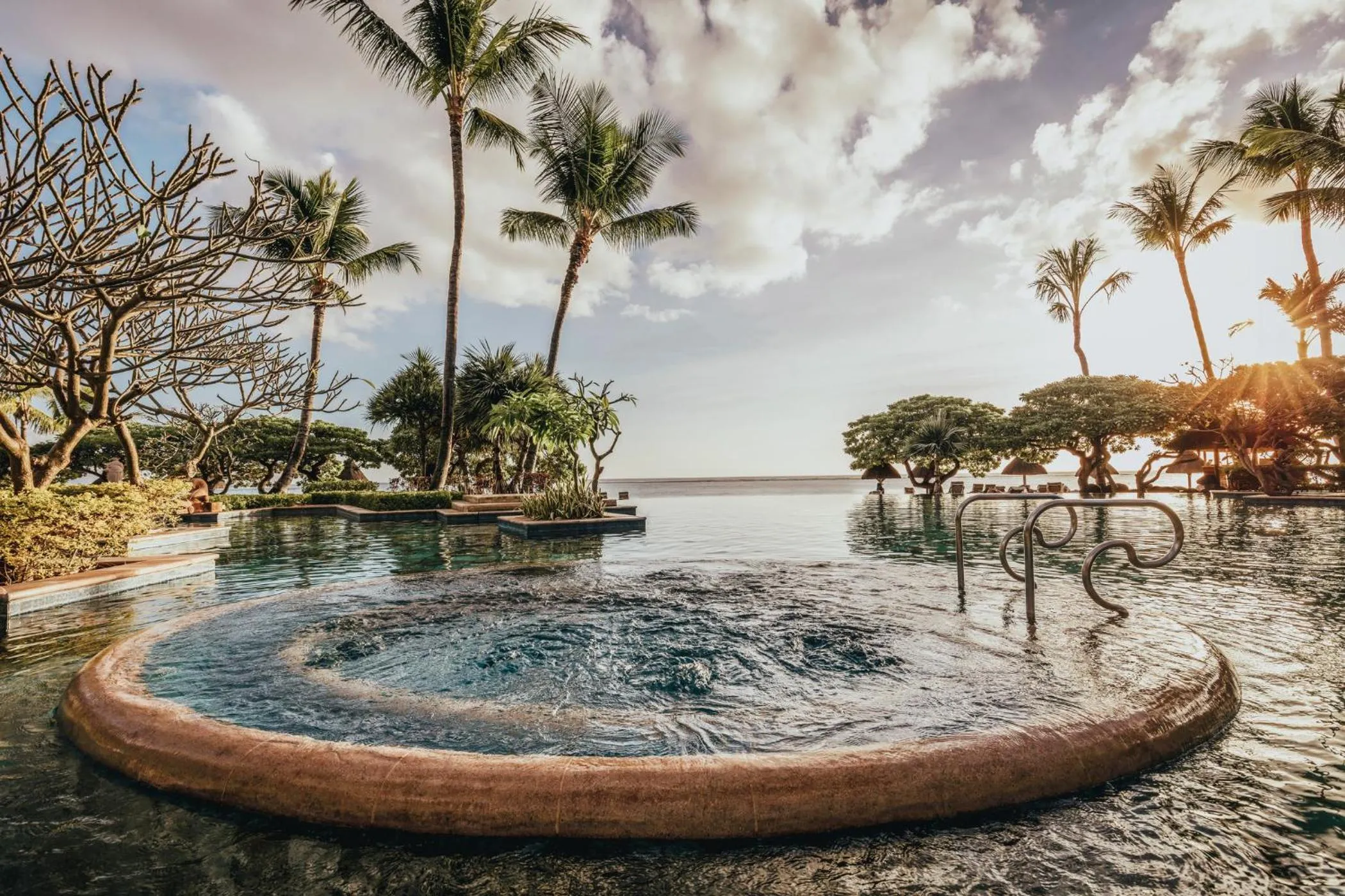 Pool view in La Pirogue Mauritius