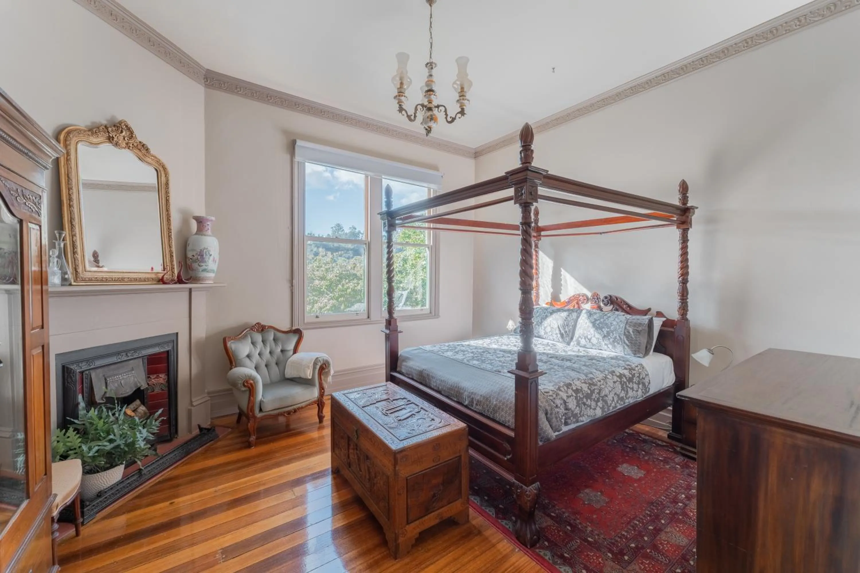 Bedroom, Bed in Derby Bank House- Heritage listed two bedroom old school B&B suite or a self contained cabin