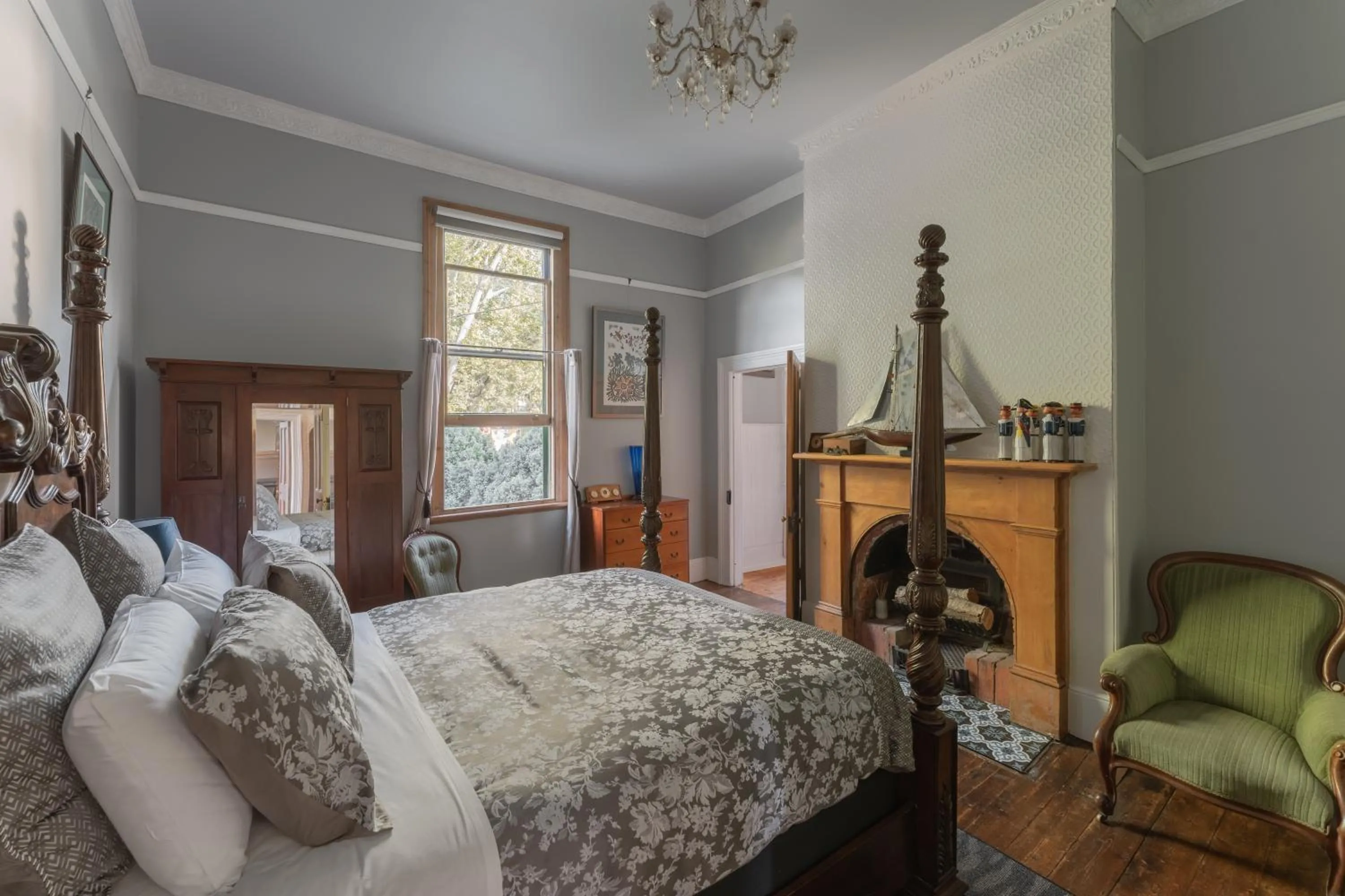 Bedroom, Bed in Derby Bank House- Heritage listed two bedroom old school B&B suite or a self contained cabin