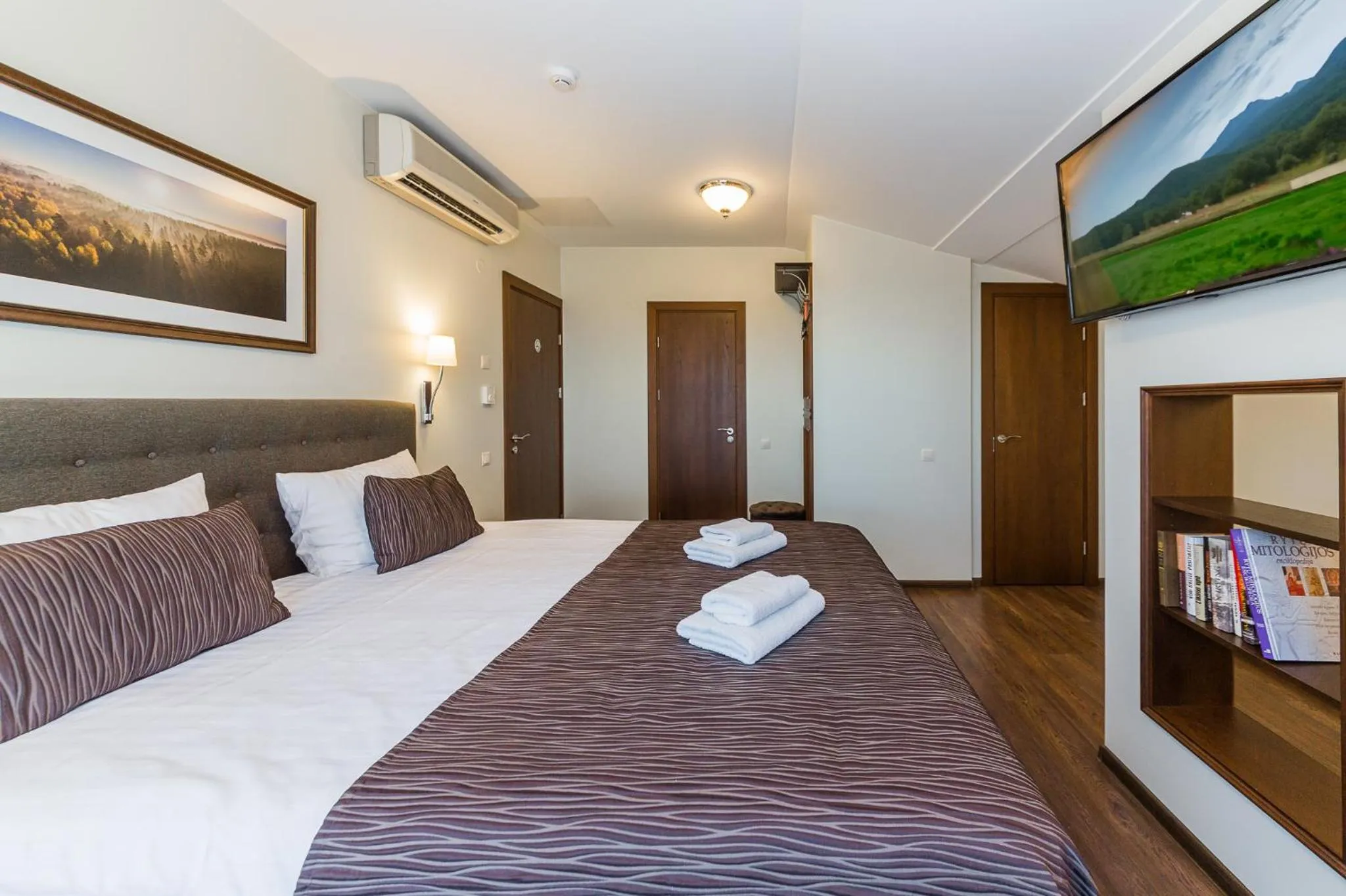 Bed in Motel Panorama