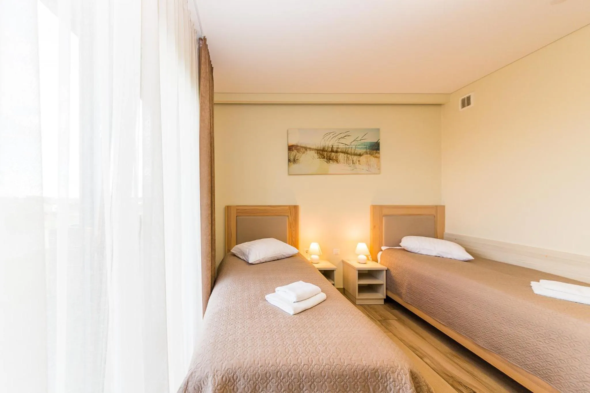 Bed in Motel Panorama