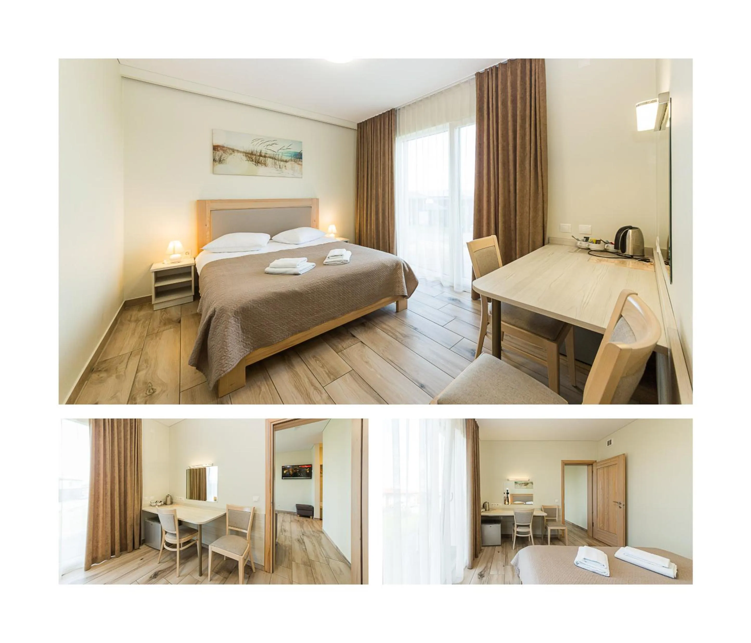 Bed in Motel Panorama