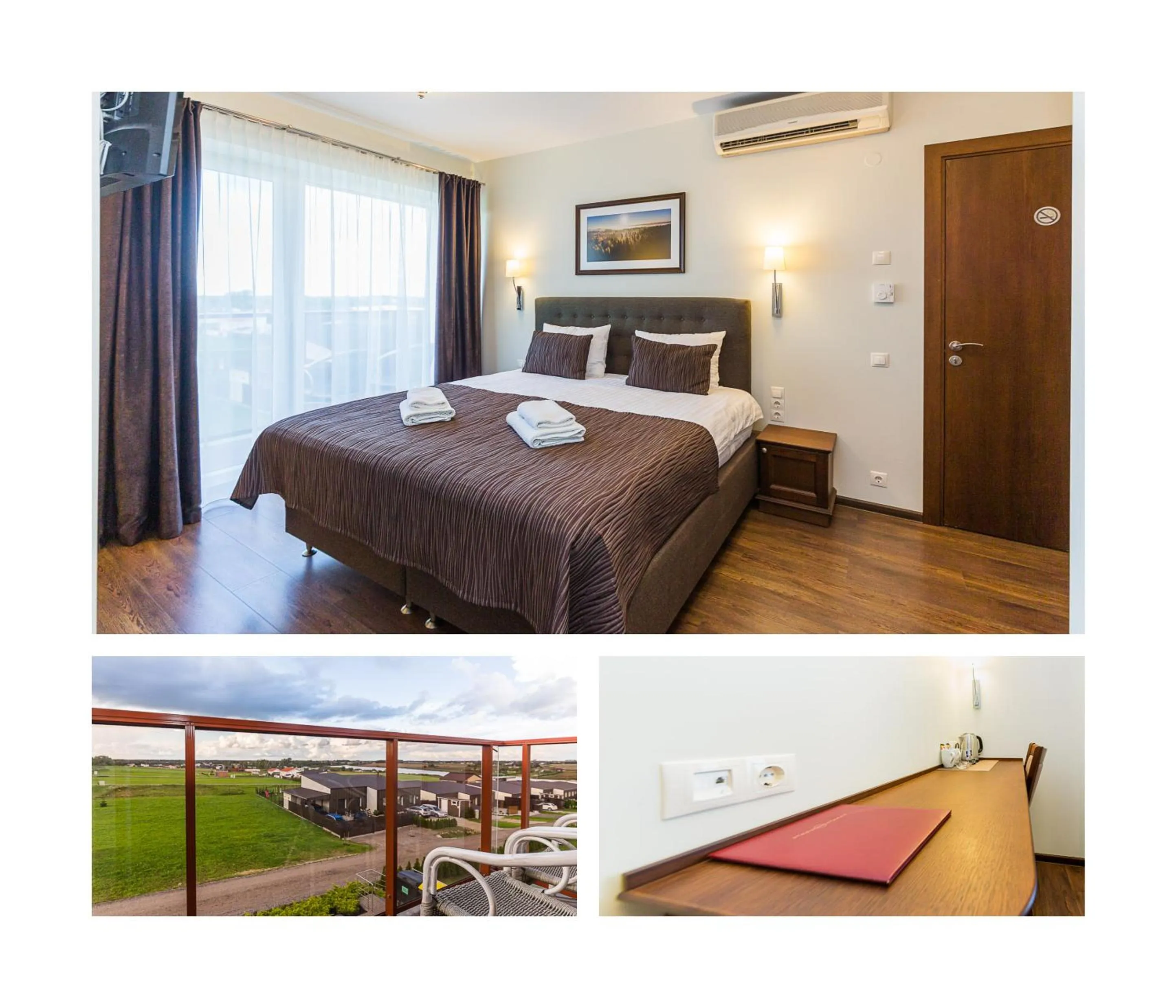 Bed in Motel Panorama