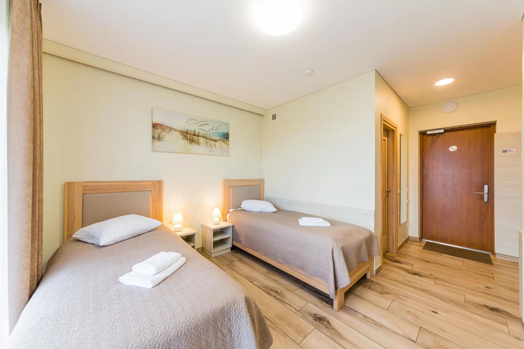 Bed in Motel Panorama