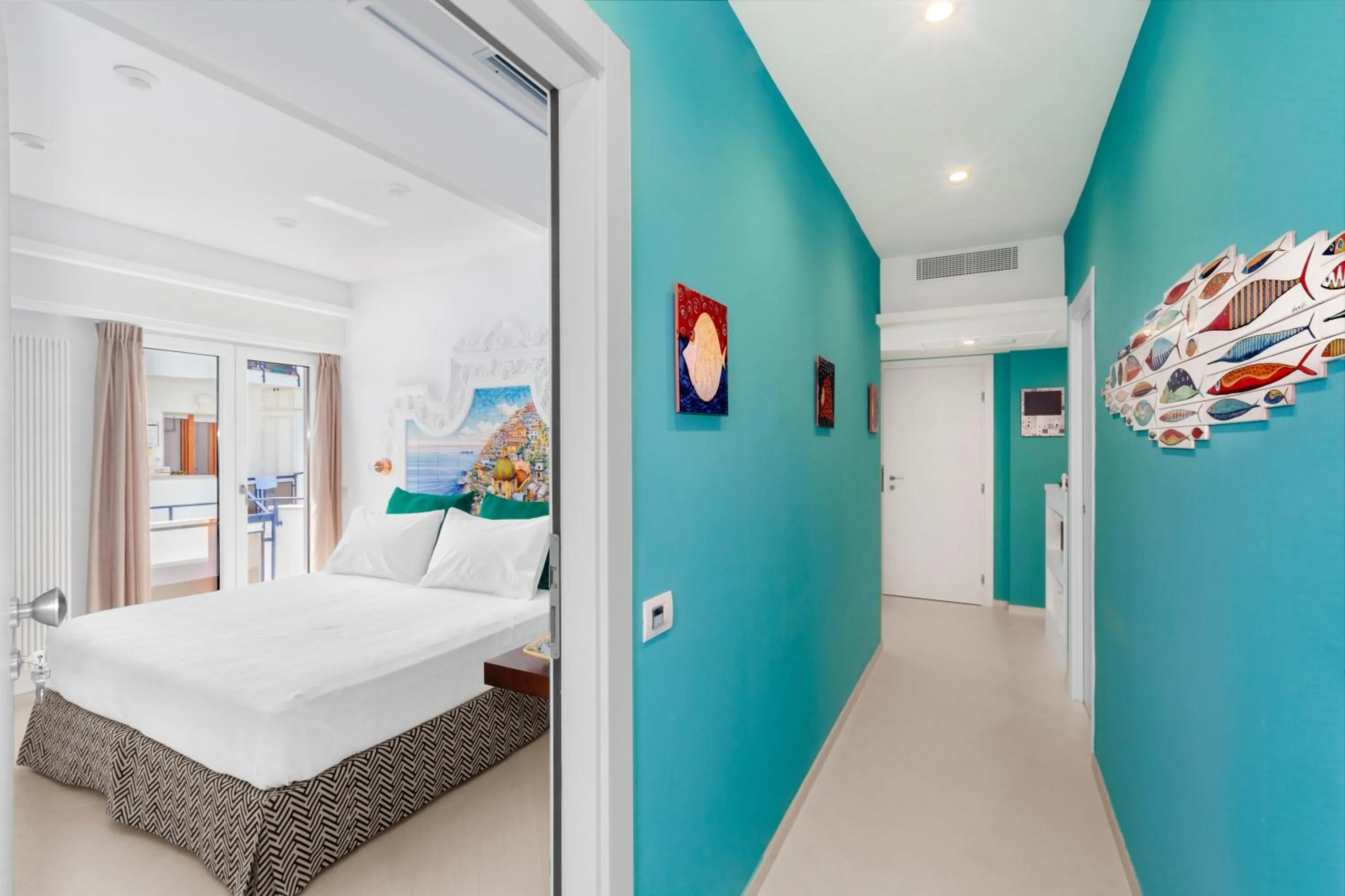 Lobby or reception, Bed in Le Palme Sorrento