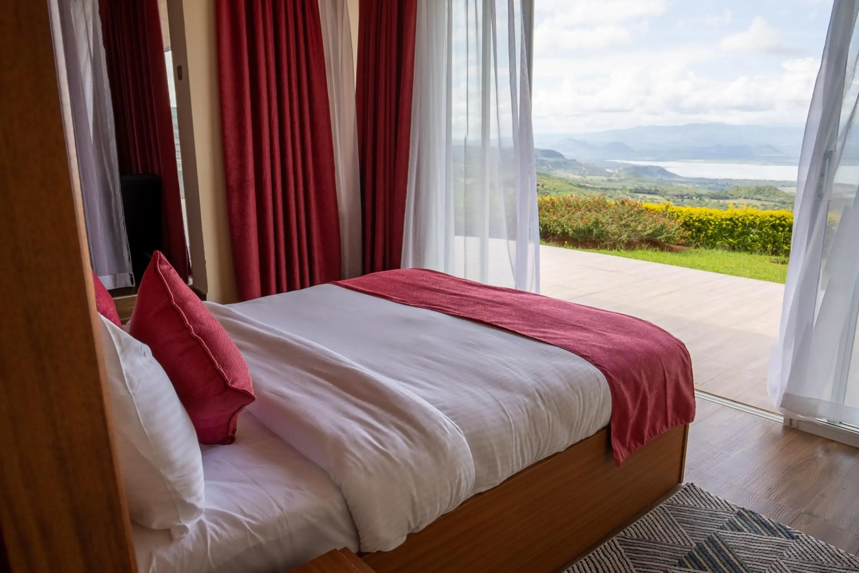 Bed in Lake Elementaita Mountain Lodge Bed in Lake Elementaita Mountain Lodge