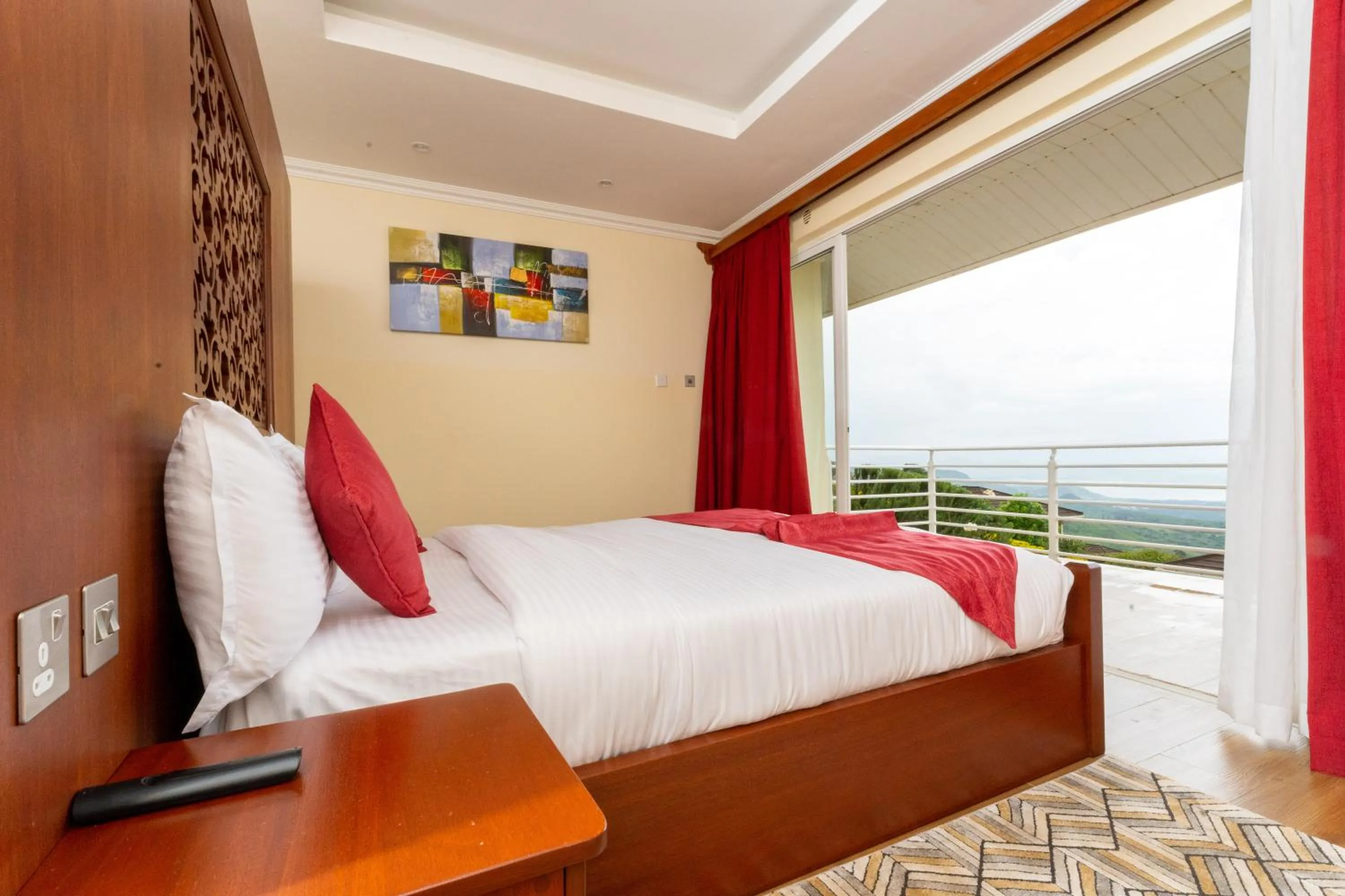 Bed in Lake Elementaita Mountain Lodge