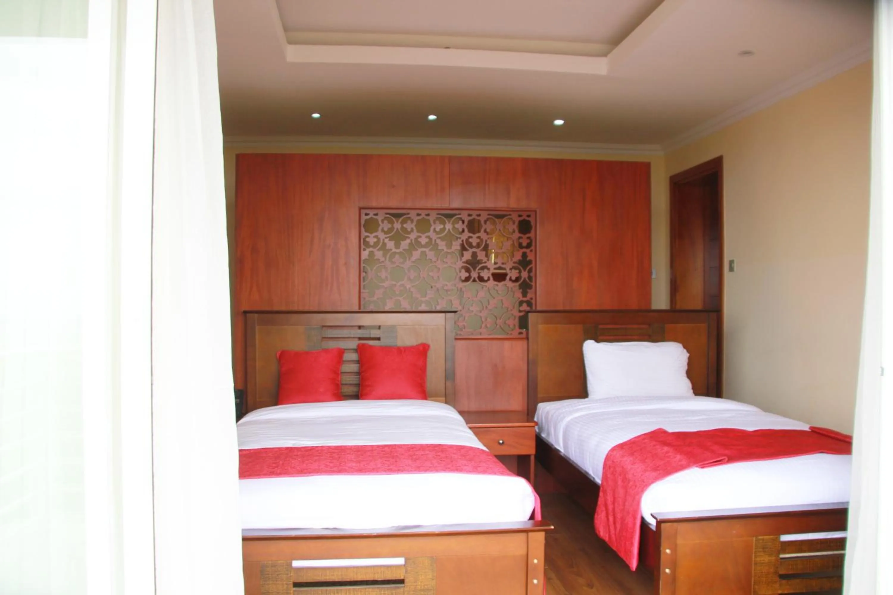 Bed in Lake Elementaita Mountain Lodge