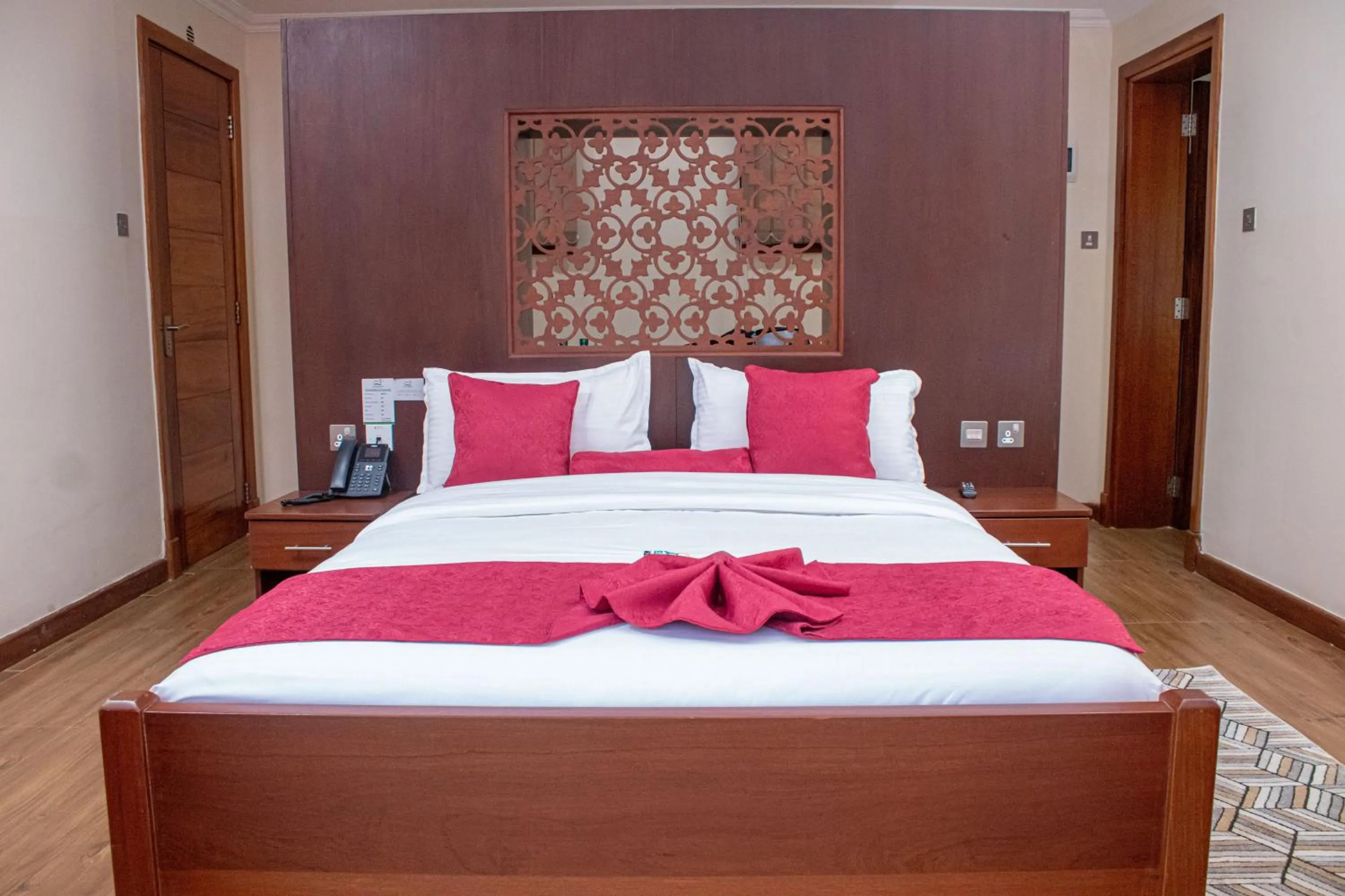 Bed in Lake Elementaita Mountain Lodge