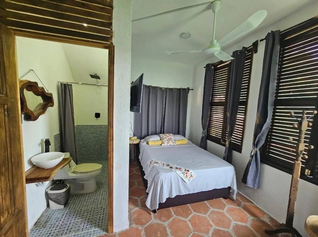 Bed in Hotel Quinto Sol