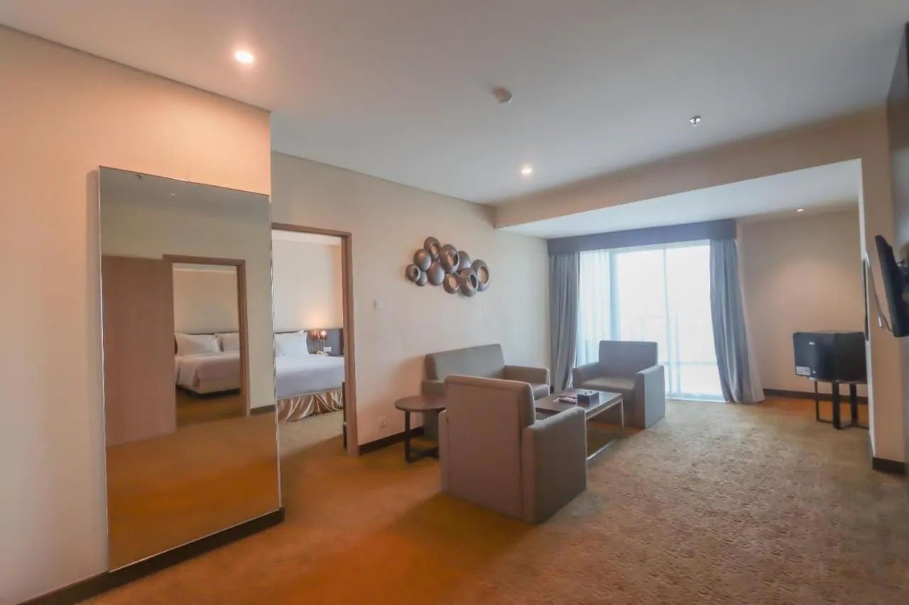 Communal lounge/ TV room, Bed in Labersa Hotel & Convention Center Toba Balige