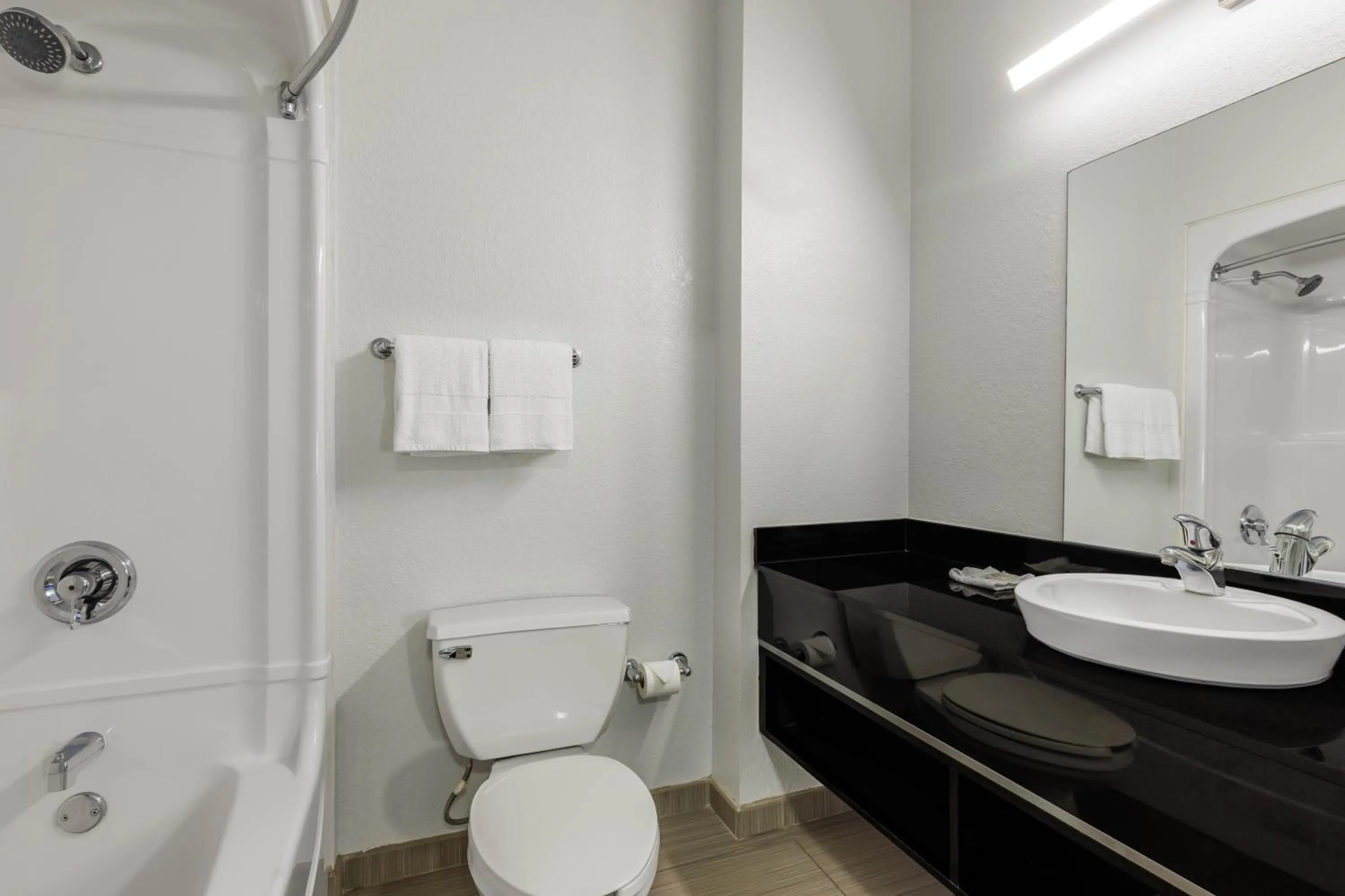 Bathroom in Studio 6 Toronto - Mississauga with Kitchenettes