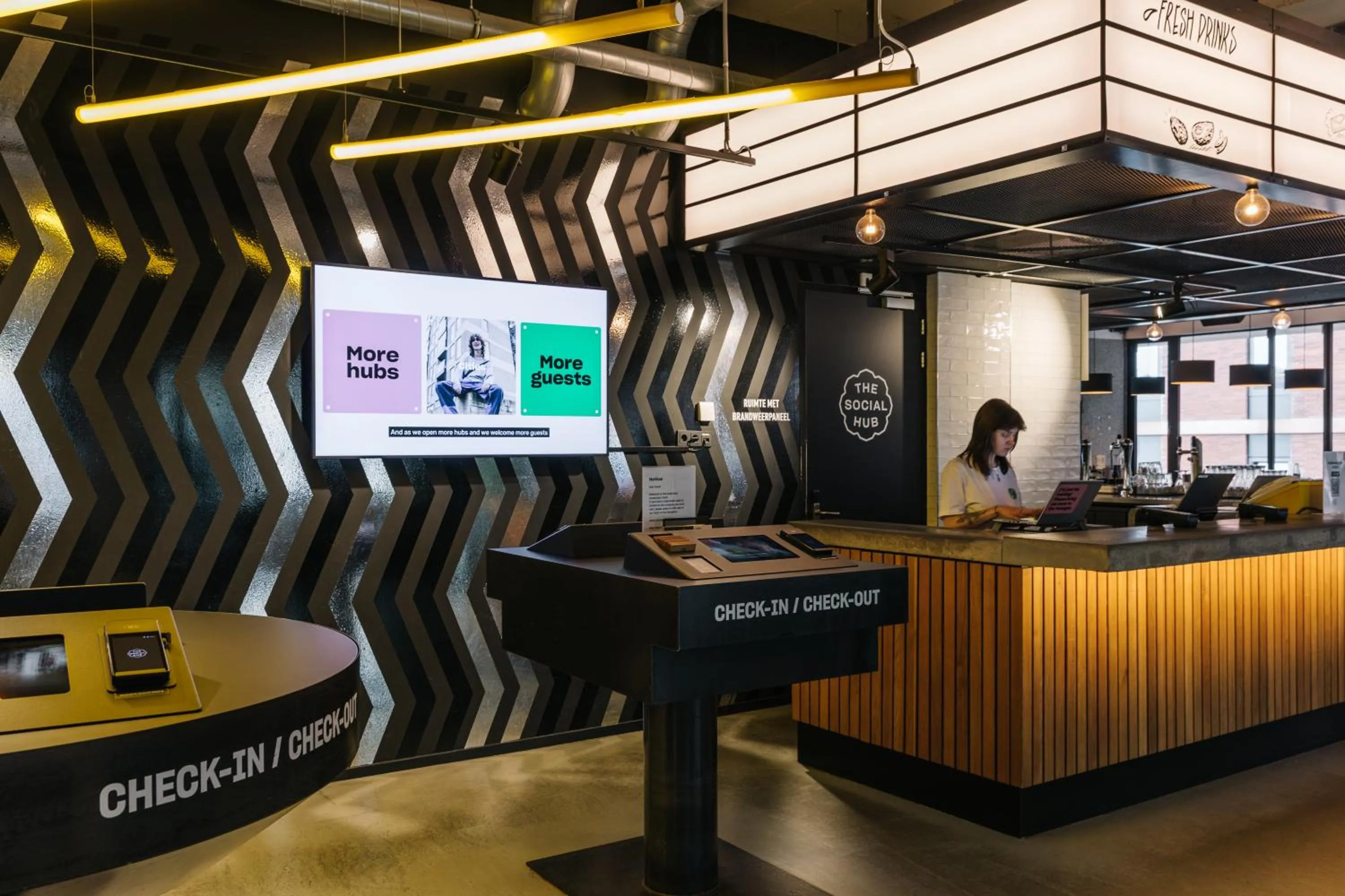 Lobby or reception in The Social Hub Amsterdam West 4 star