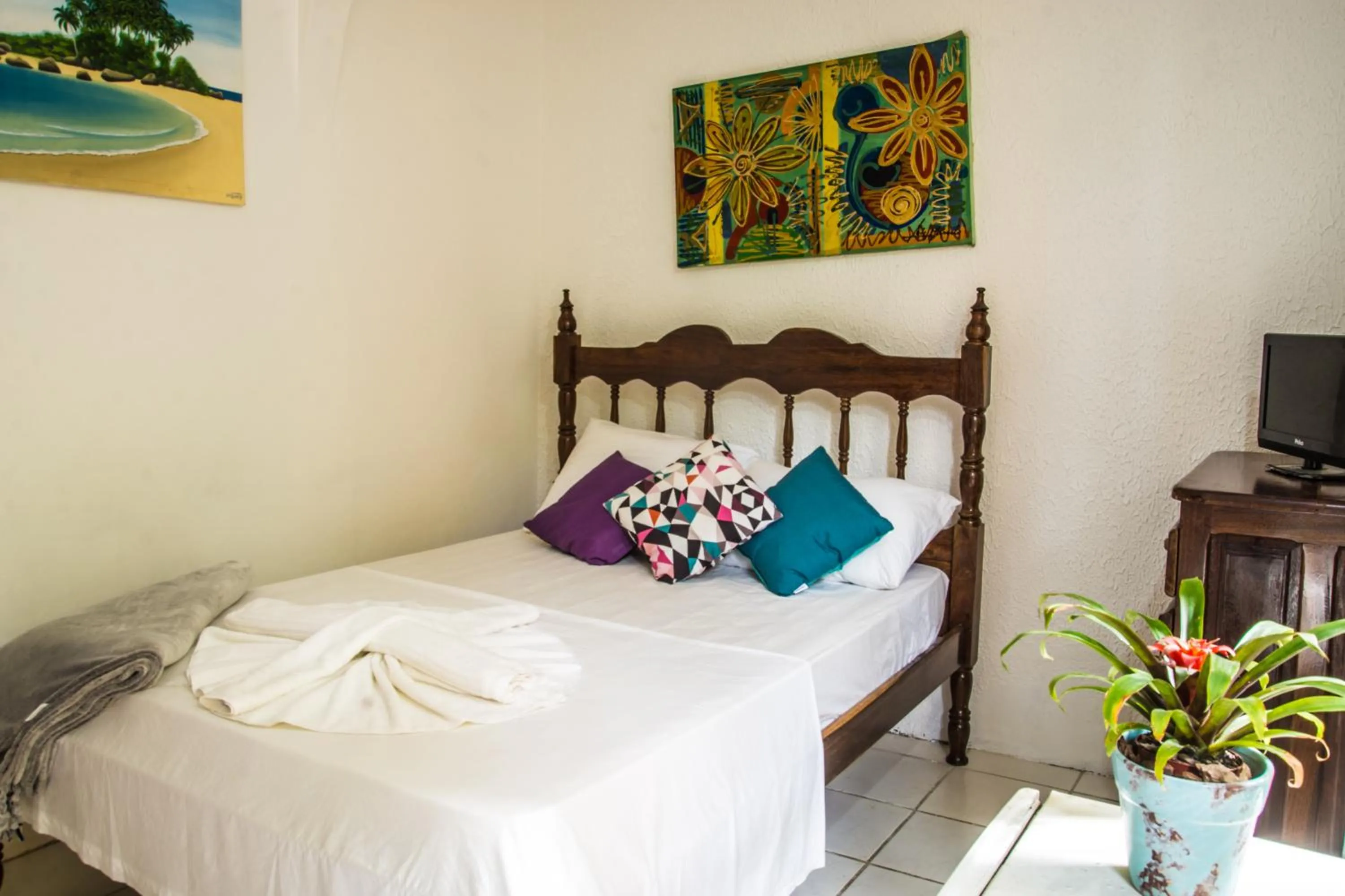 Bed in Pousada Grauçá