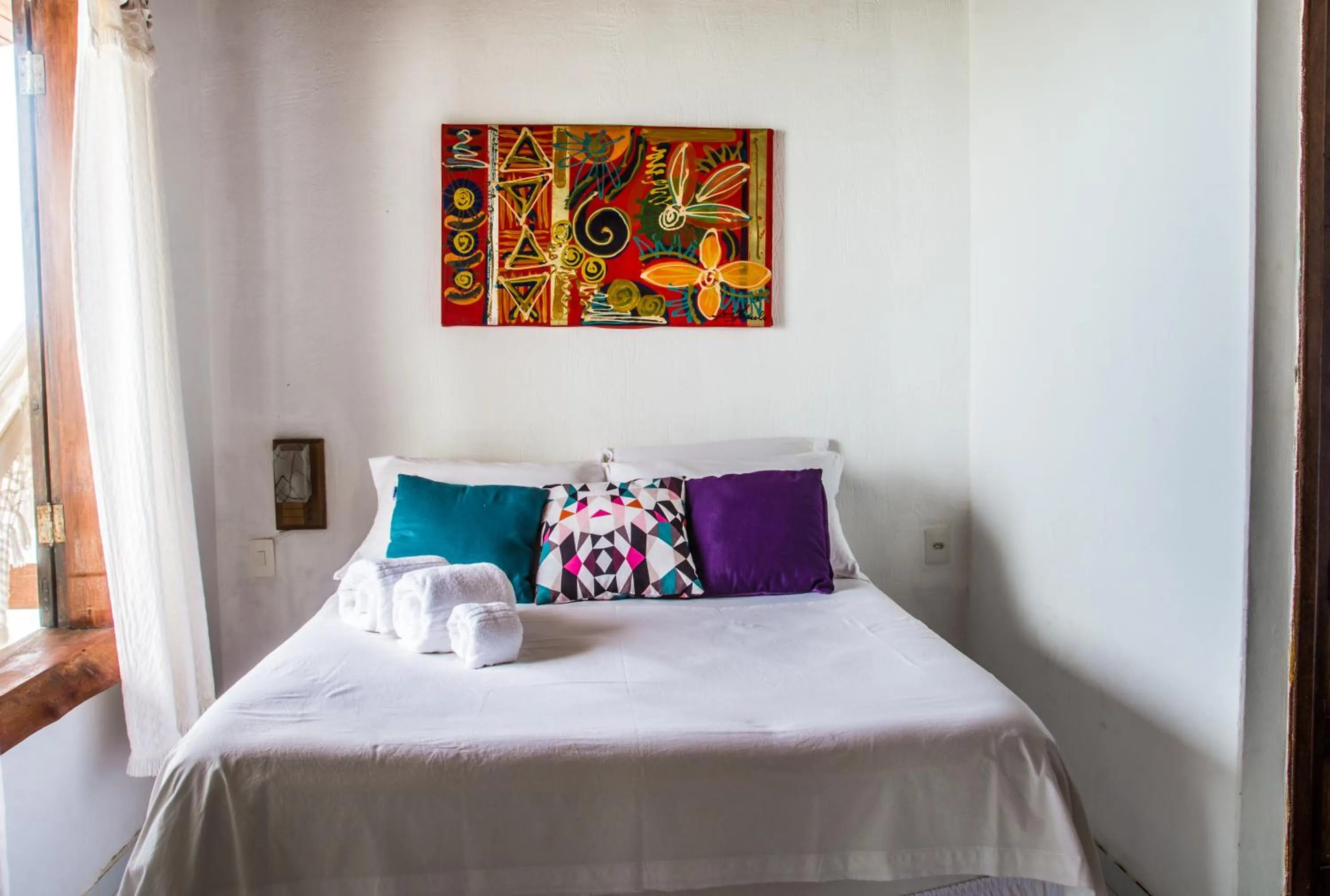 Bed in Pousada Grauçá