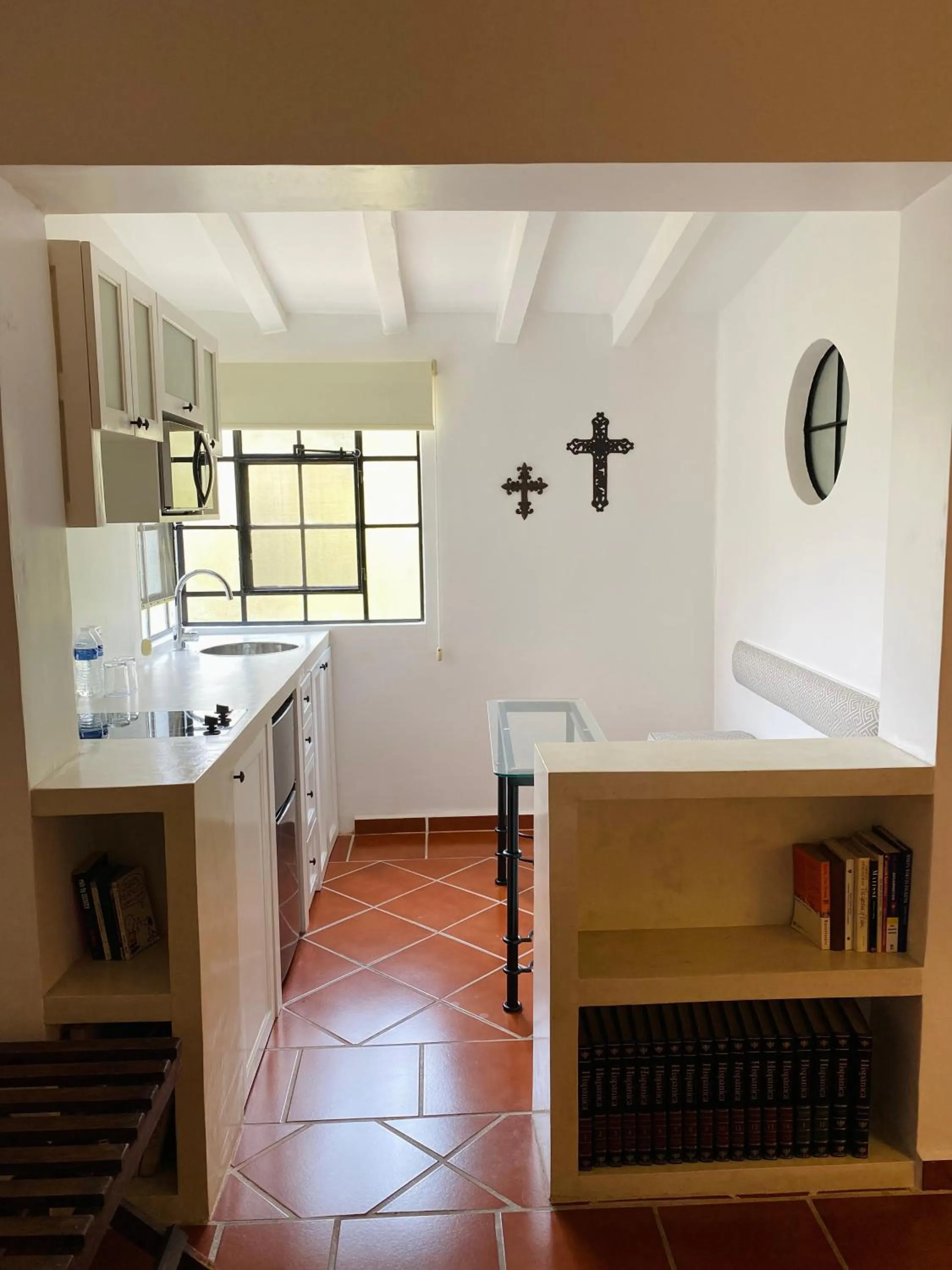 Kitchen or kitchenette in Hotel Spa Posada Tlaltenango