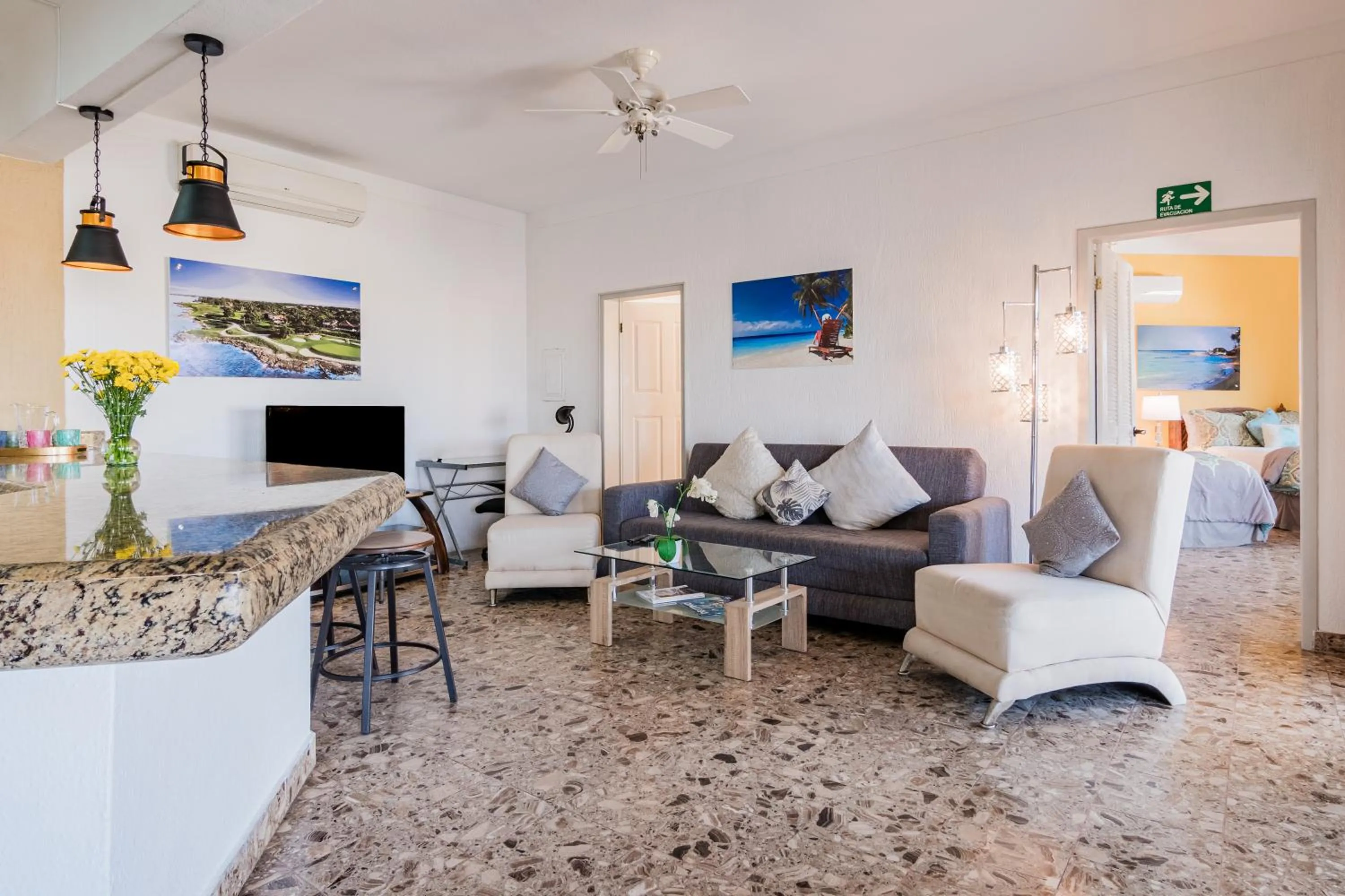 Living room in Marina View Villas