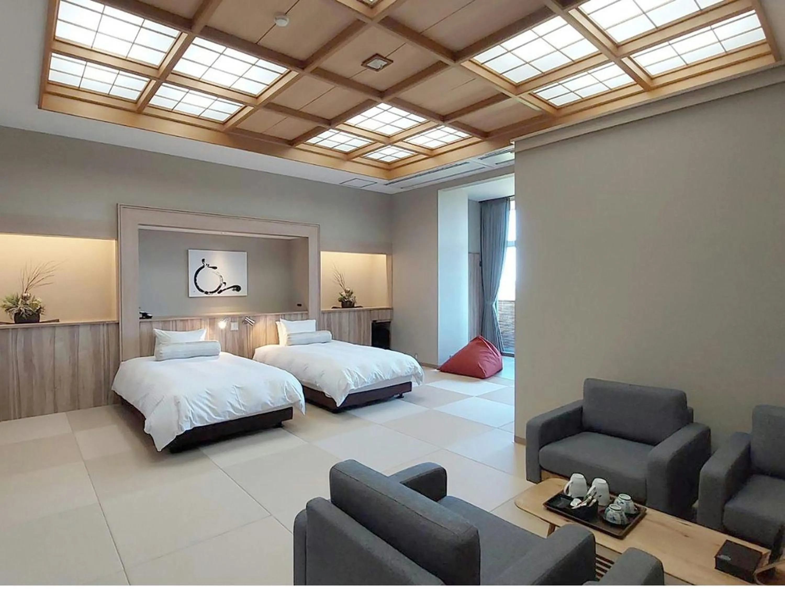 Bed in Ikoi no Mura Heritage Minoyama