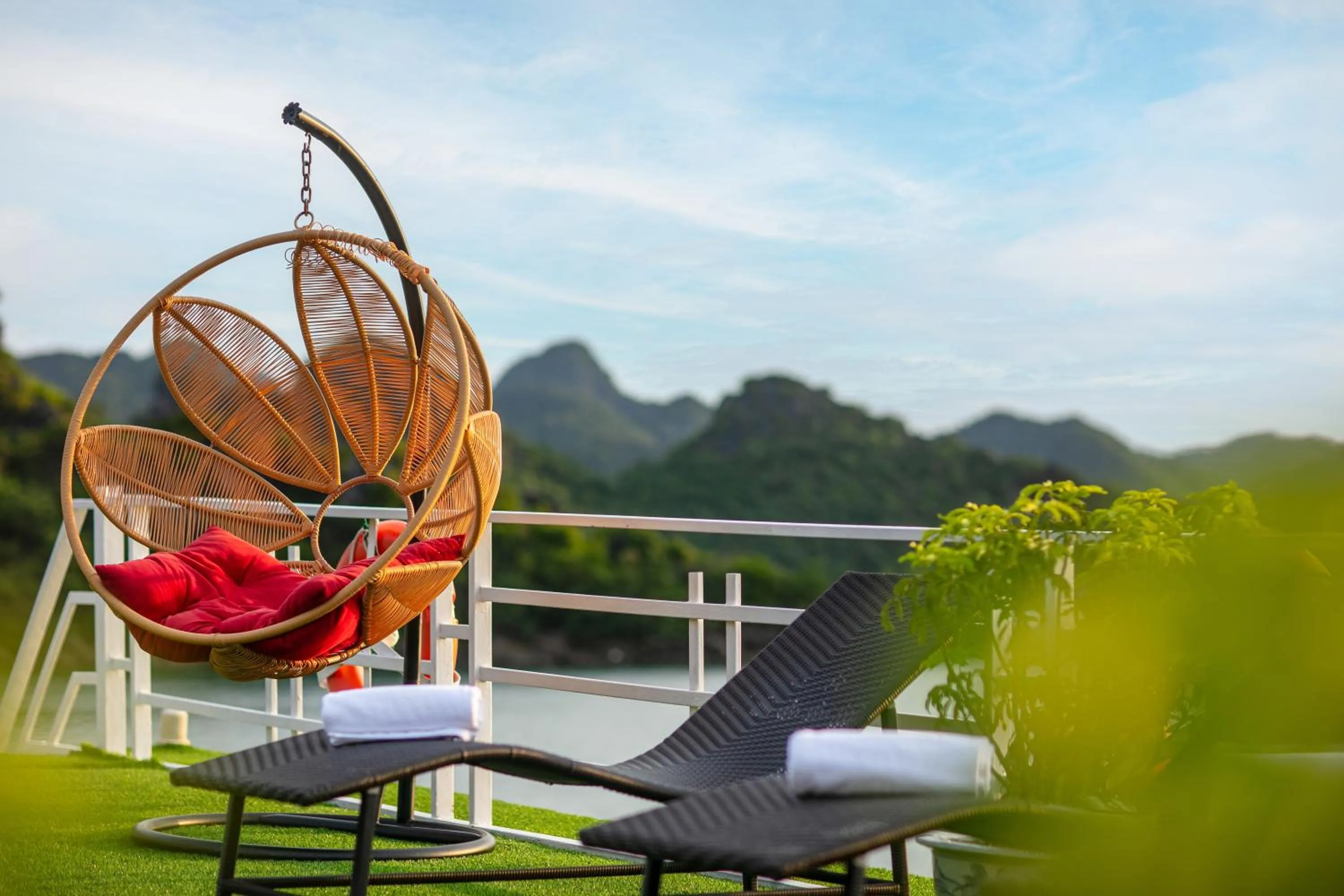 sunbed in Halong Fantasea Cruise