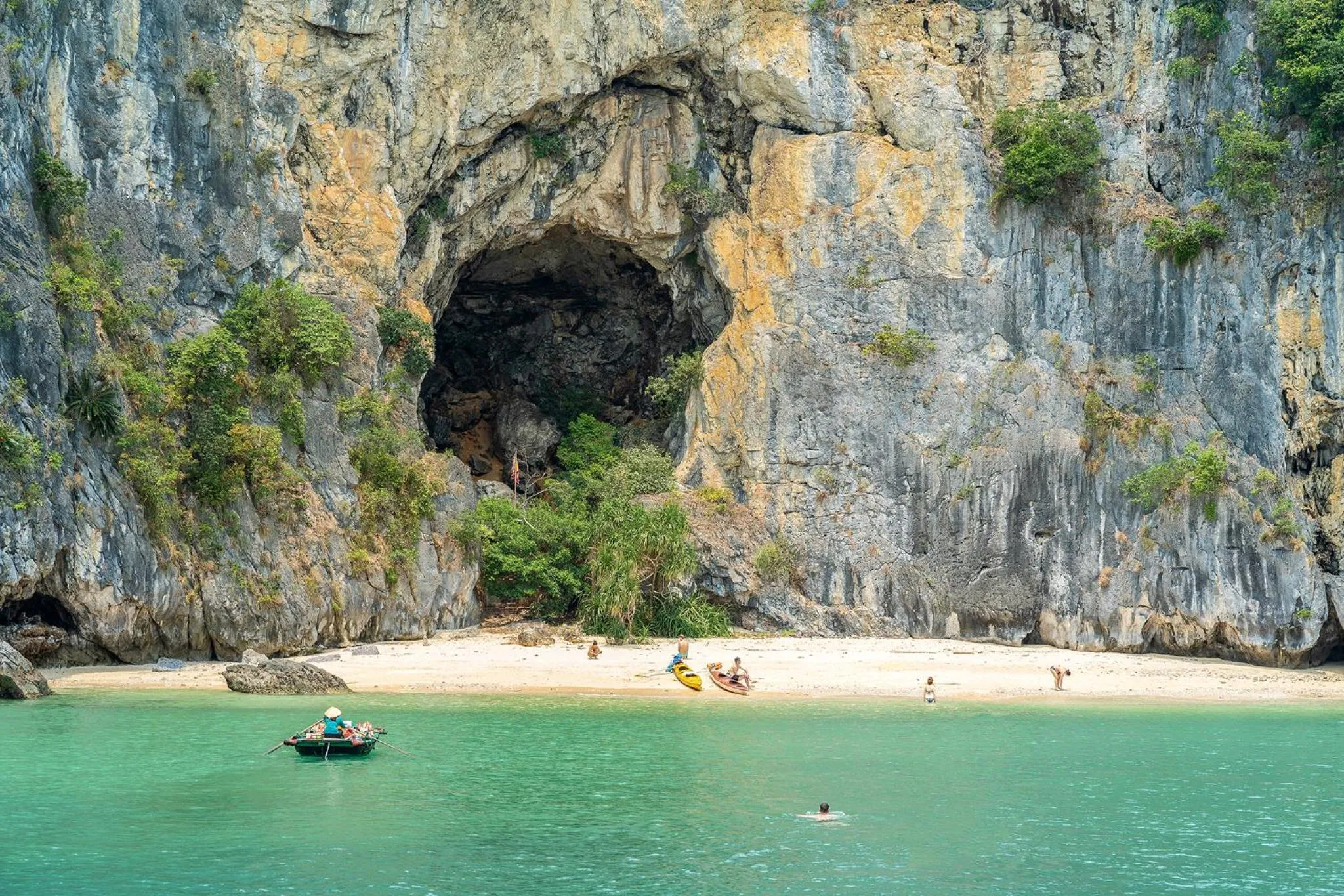 Beach in Halong Fantasea Cruise