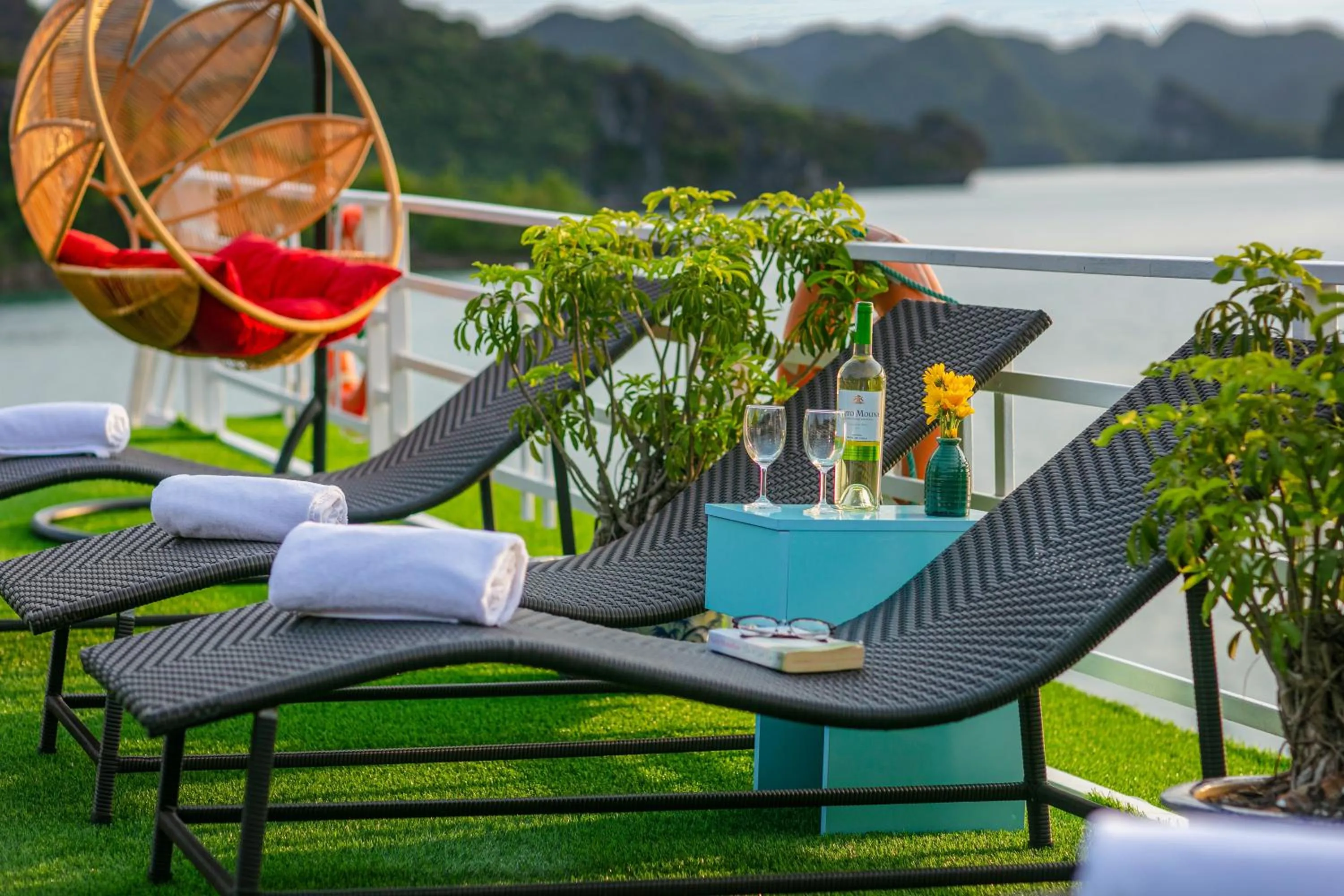 sunbed in Halong Fantasea Cruise