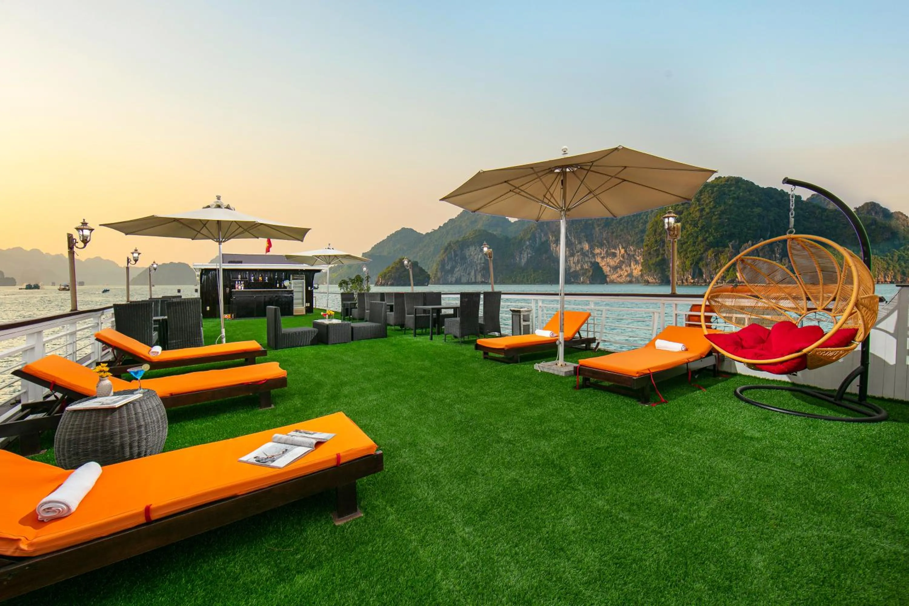 sunbed in Halong Fantasea Cruise