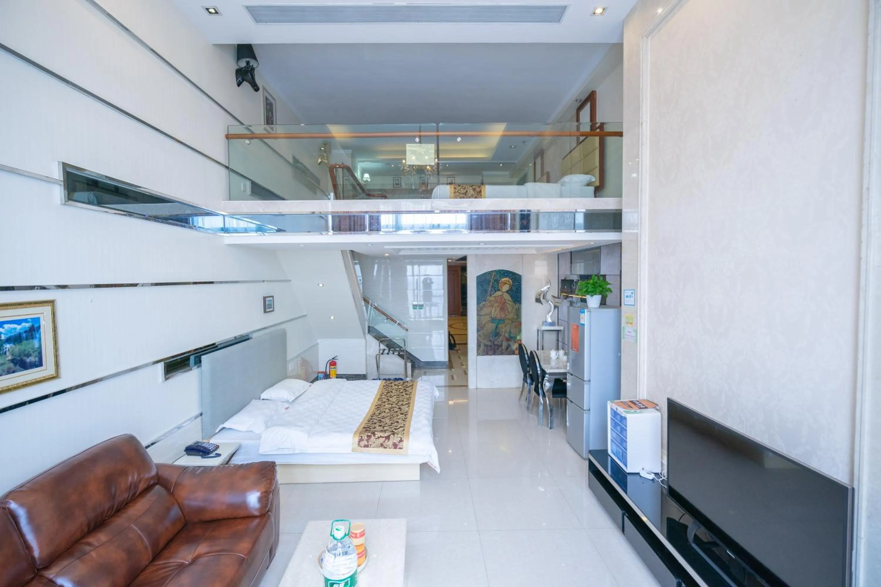 Bed in Louidon Mega Apartment Of Kam Rueng Plaza - Sunshine Apartment