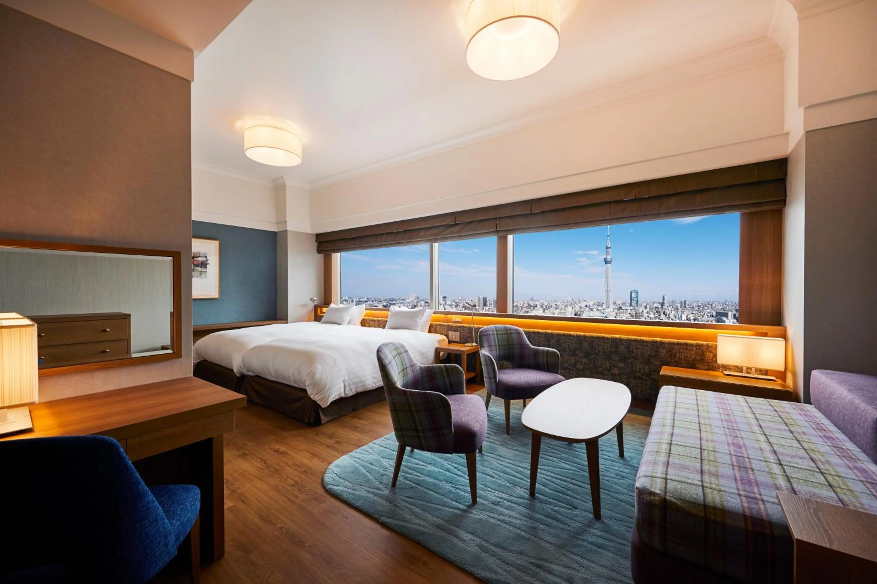 Landmark view, Bed in Tobu Hotel Levant Tokyo