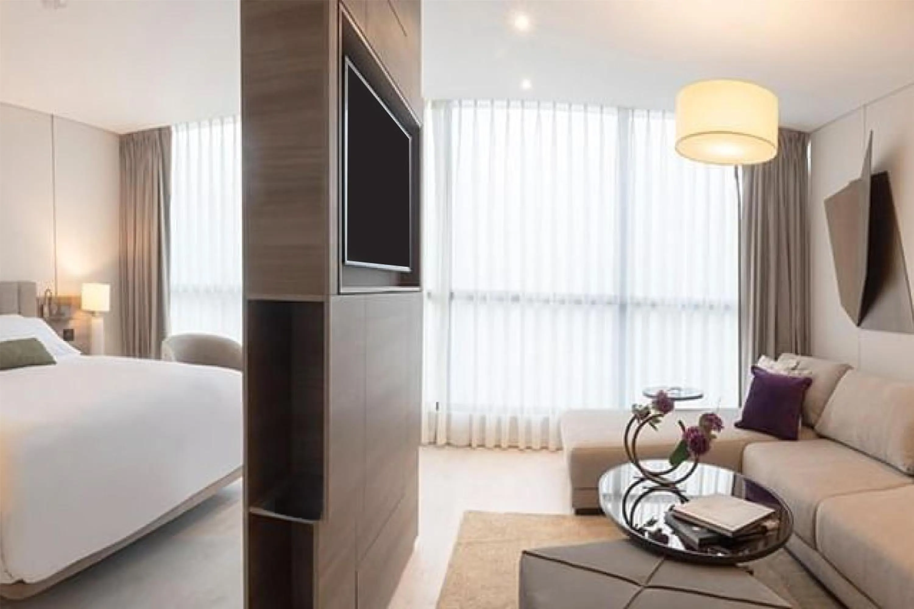 Living room, Bed in York Medellin, Curio Collection by Hilton