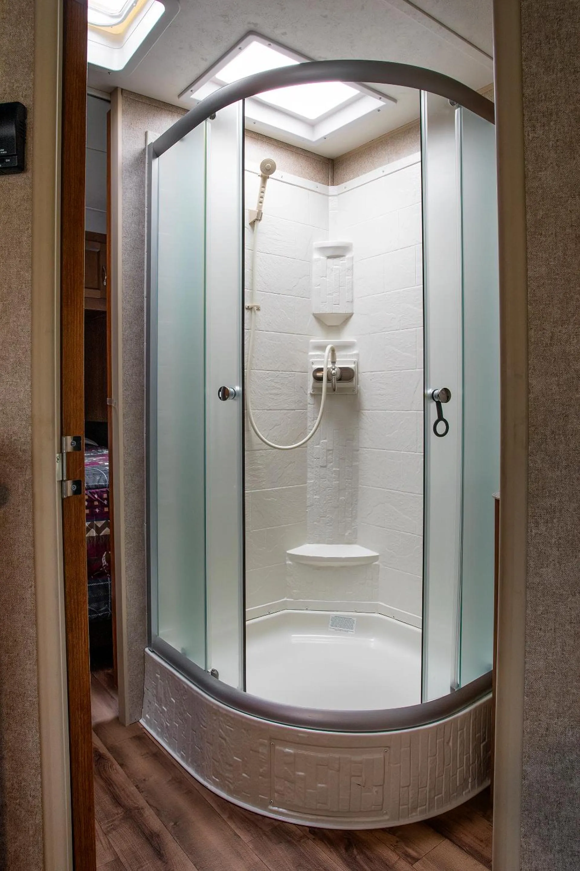 Shower in Big River Escape Riverside Cabins