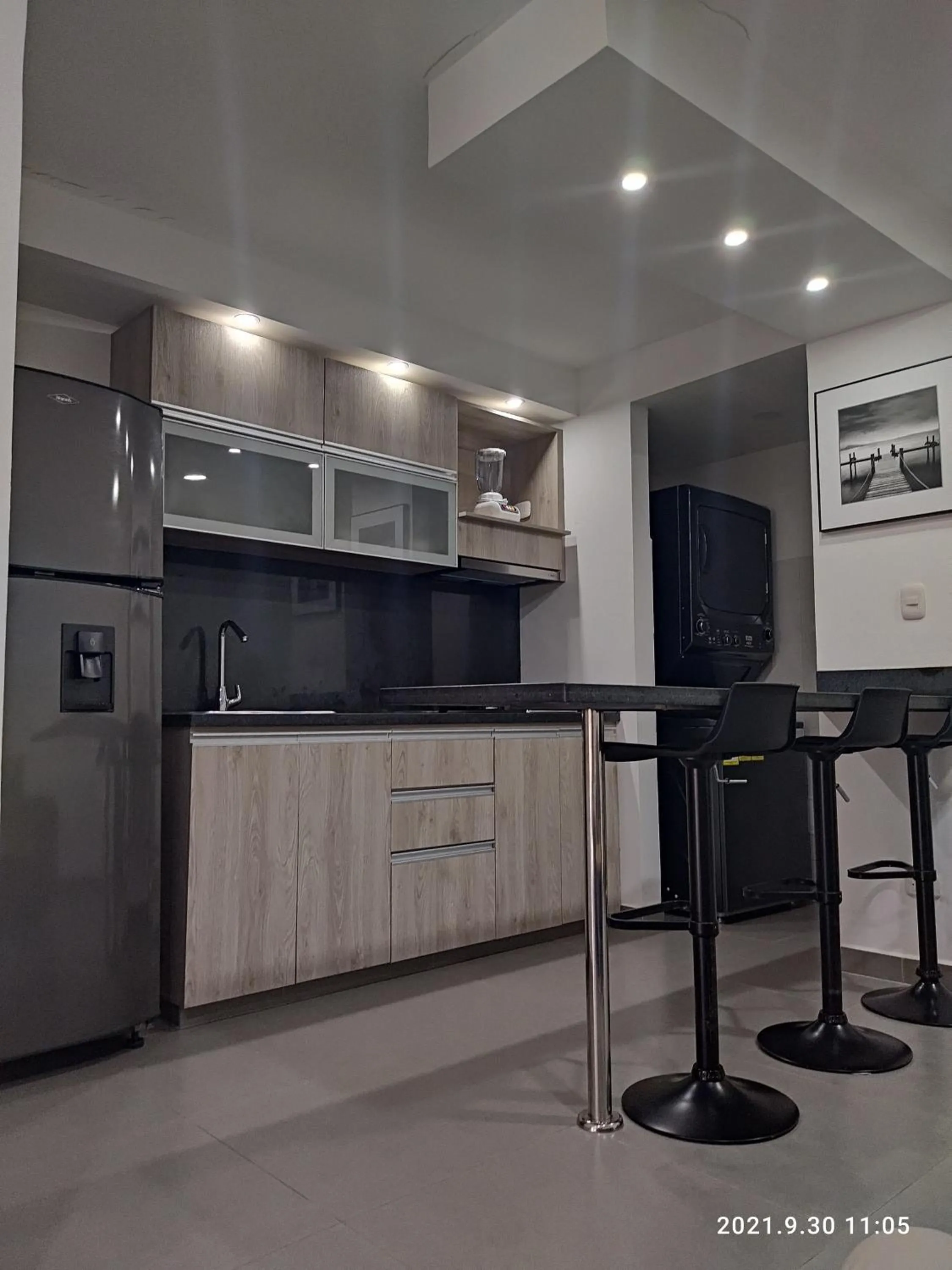 Kitchen or kitchenette in Berilo Deluxe Apartahotel