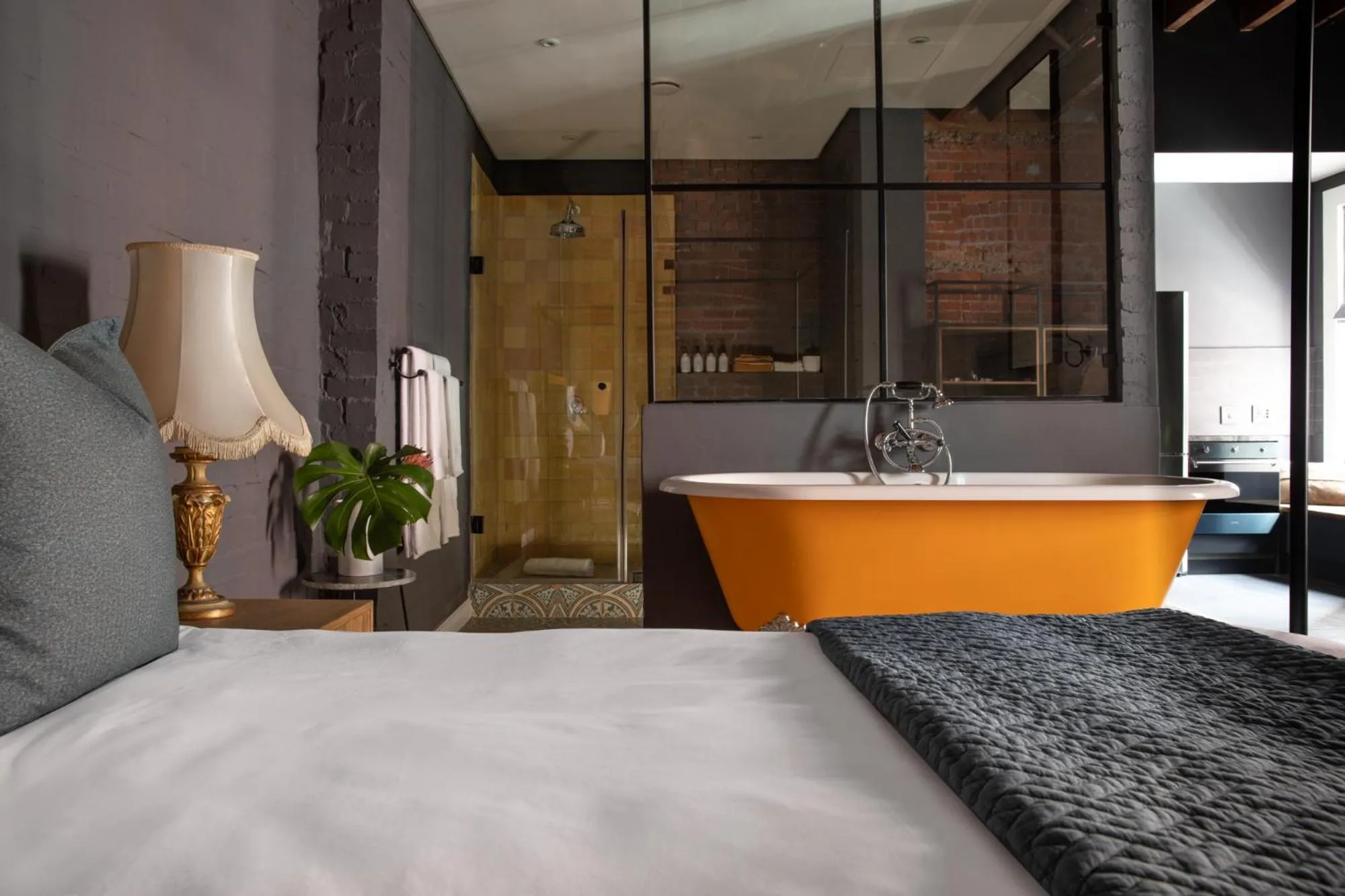 Bathroom, Bed in Old Foundry Hotel by Ideas Cartel