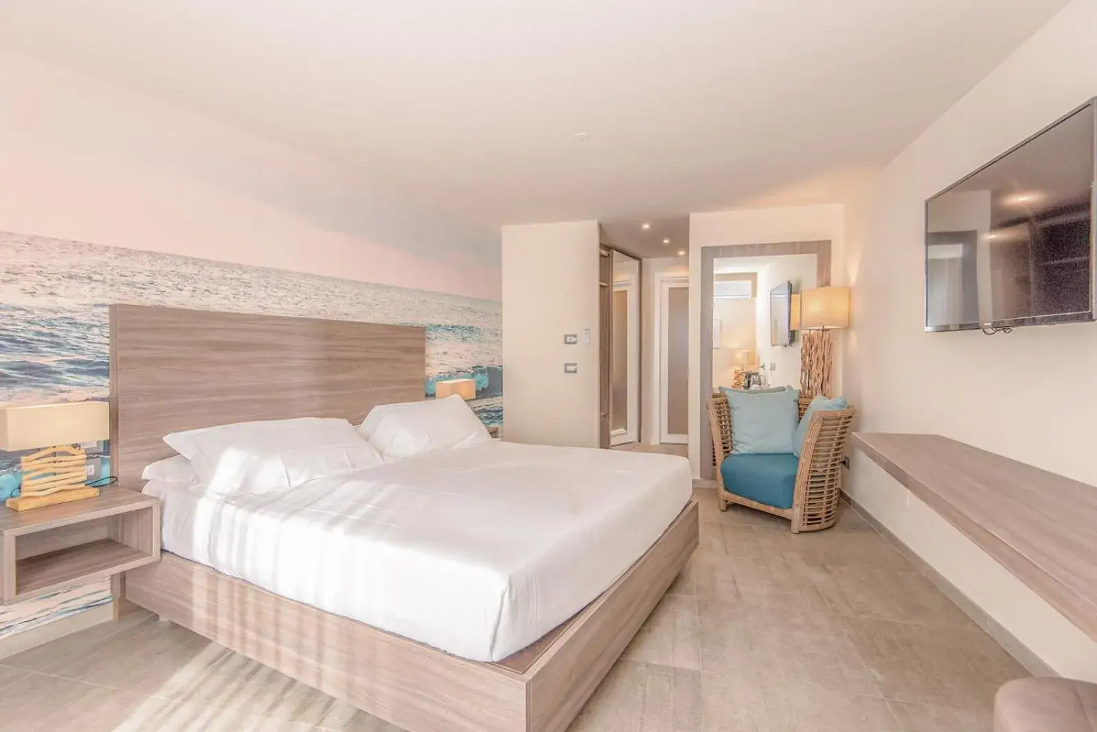 Bed in Hotel Riva degli Etruschi Bed in Hotel Riva degli Etruschi