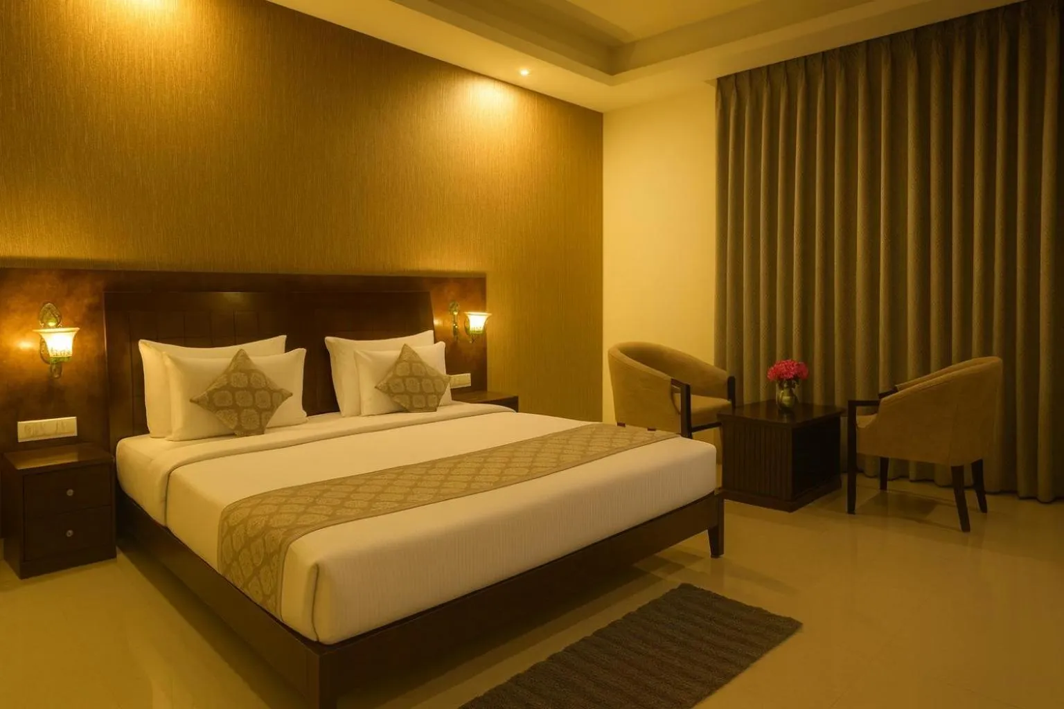 Bed in Hotel Zion Inn, Cantonment, Varanasi