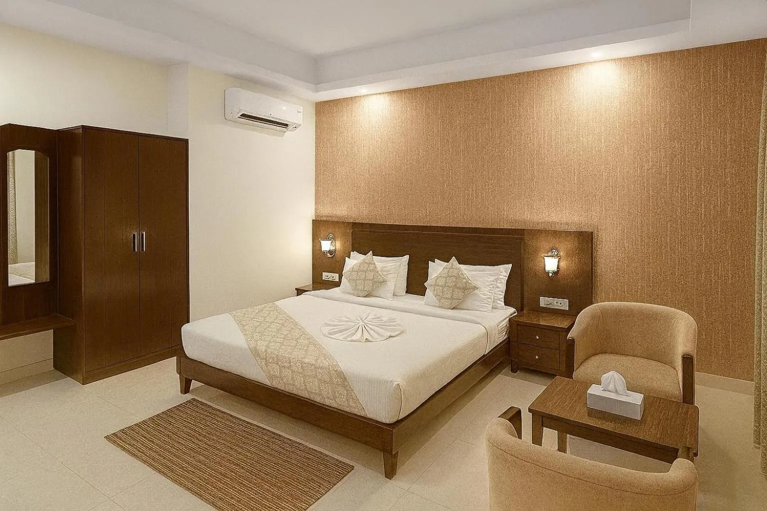 Bed in Hotel Zion Inn, Cantonment, Varanasi