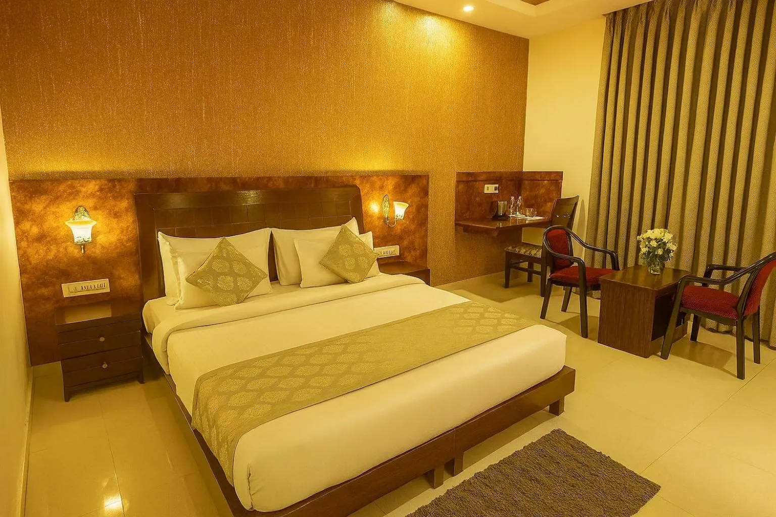 Bed in Hotel Zion Inn, Cantonment, Varanasi