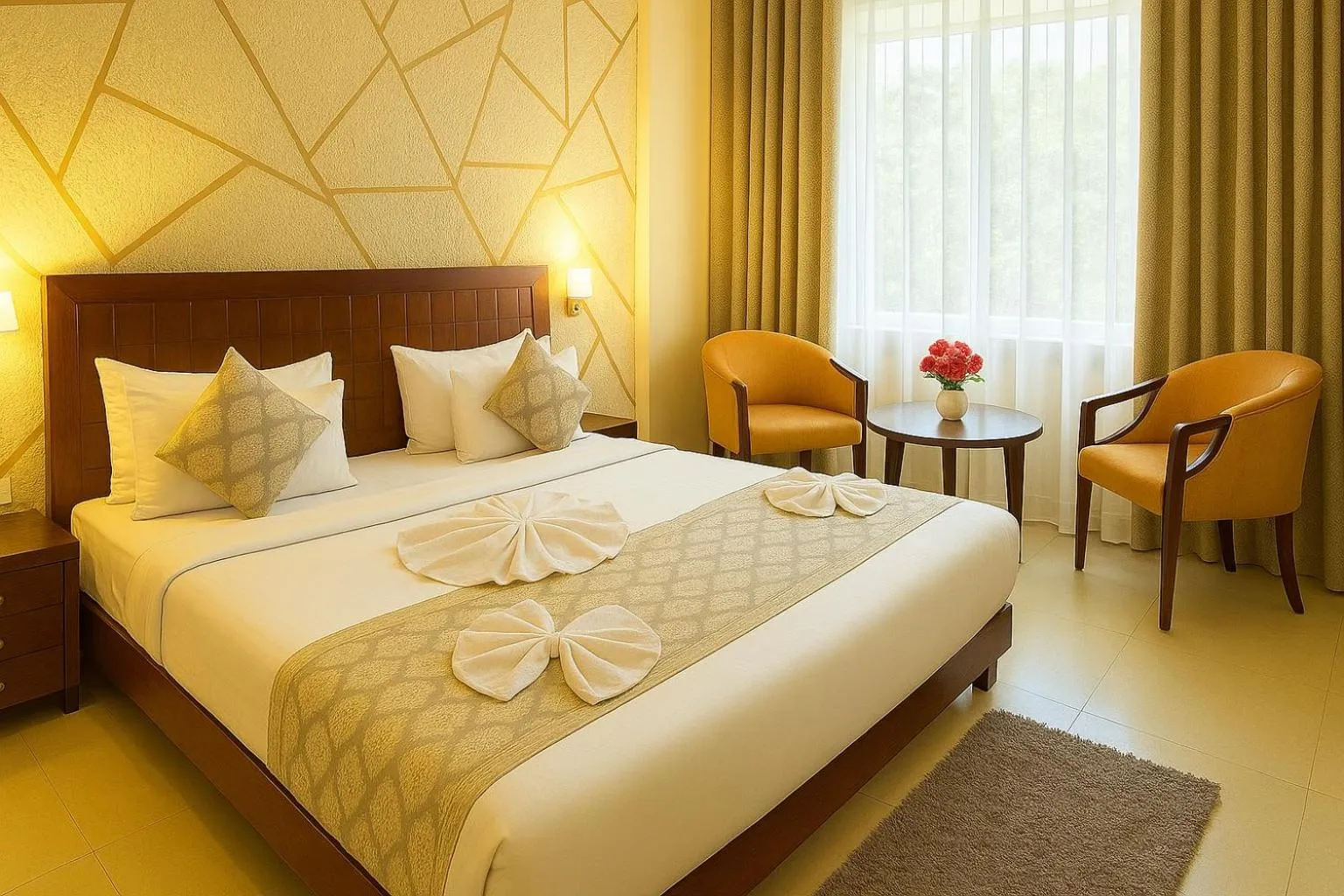 Bed in Hotel Zion Inn, Cantonment, Varanasi