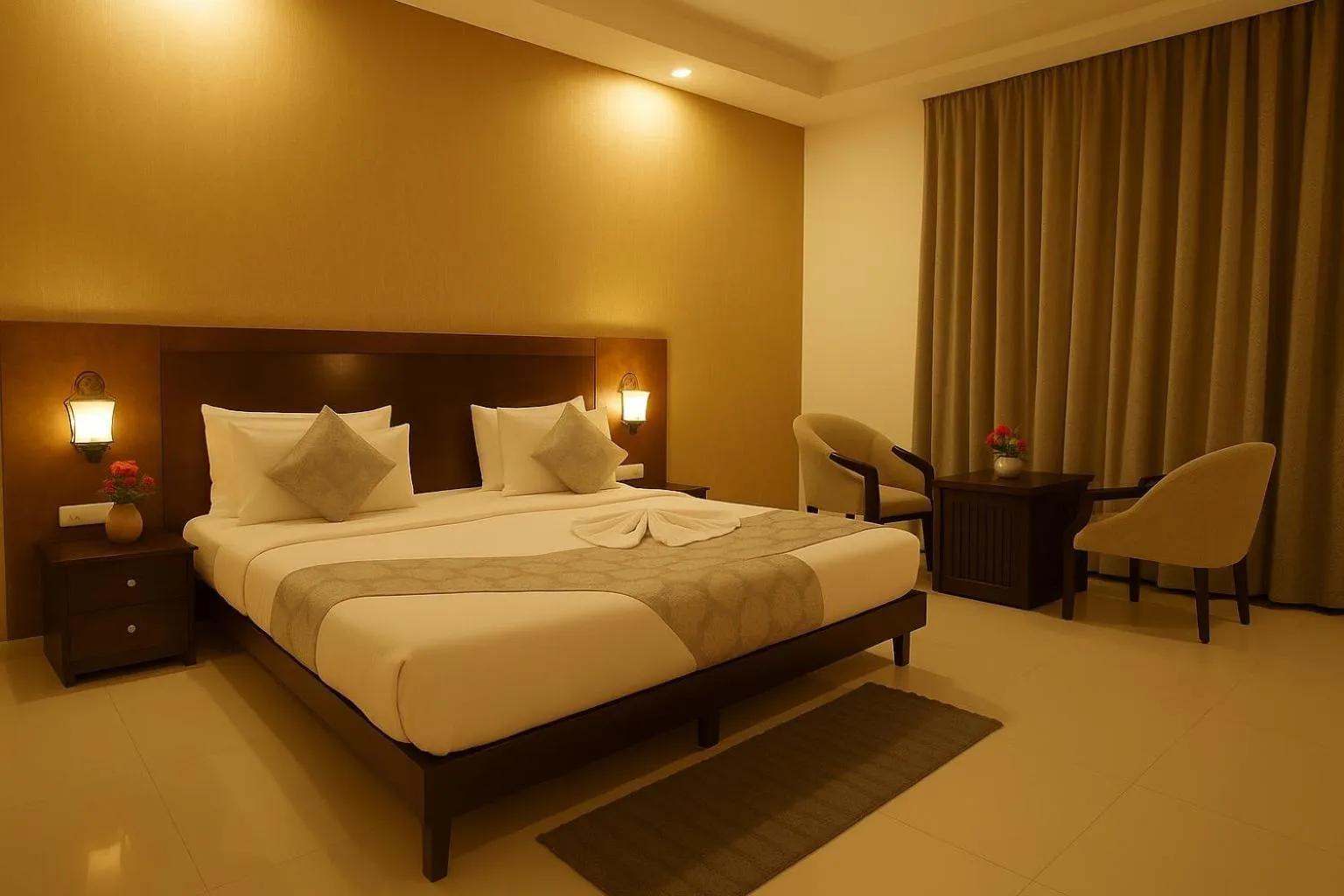 Bedroom, Bed in Hotel Zion Inn, Cantonment, Varanasi