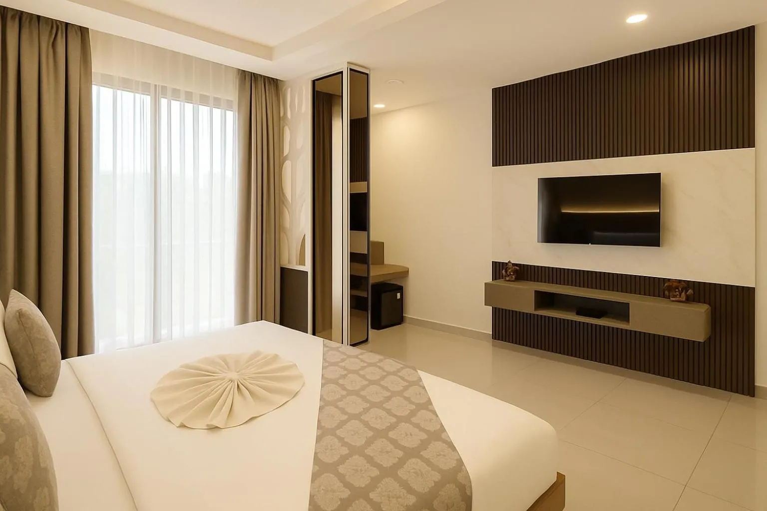 Communal lounge/ TV room, Bed in Hotel Zion Inn, Cantonment, Varanasi