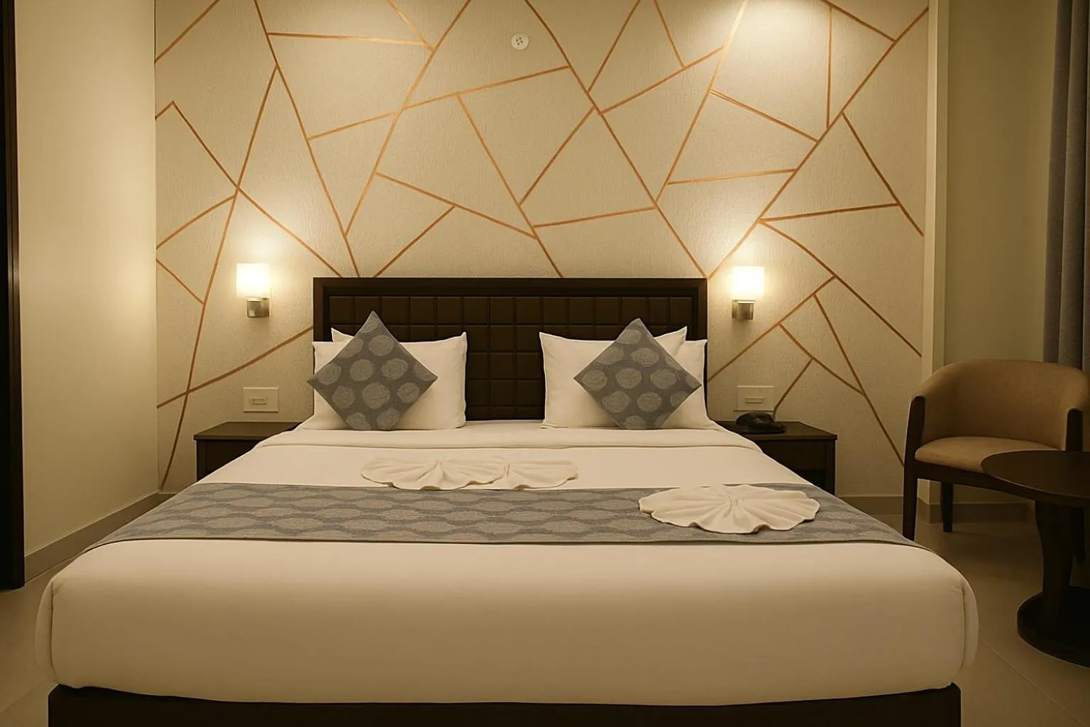 Bed in Hotel Zion Inn, Cantonment, Varanasi