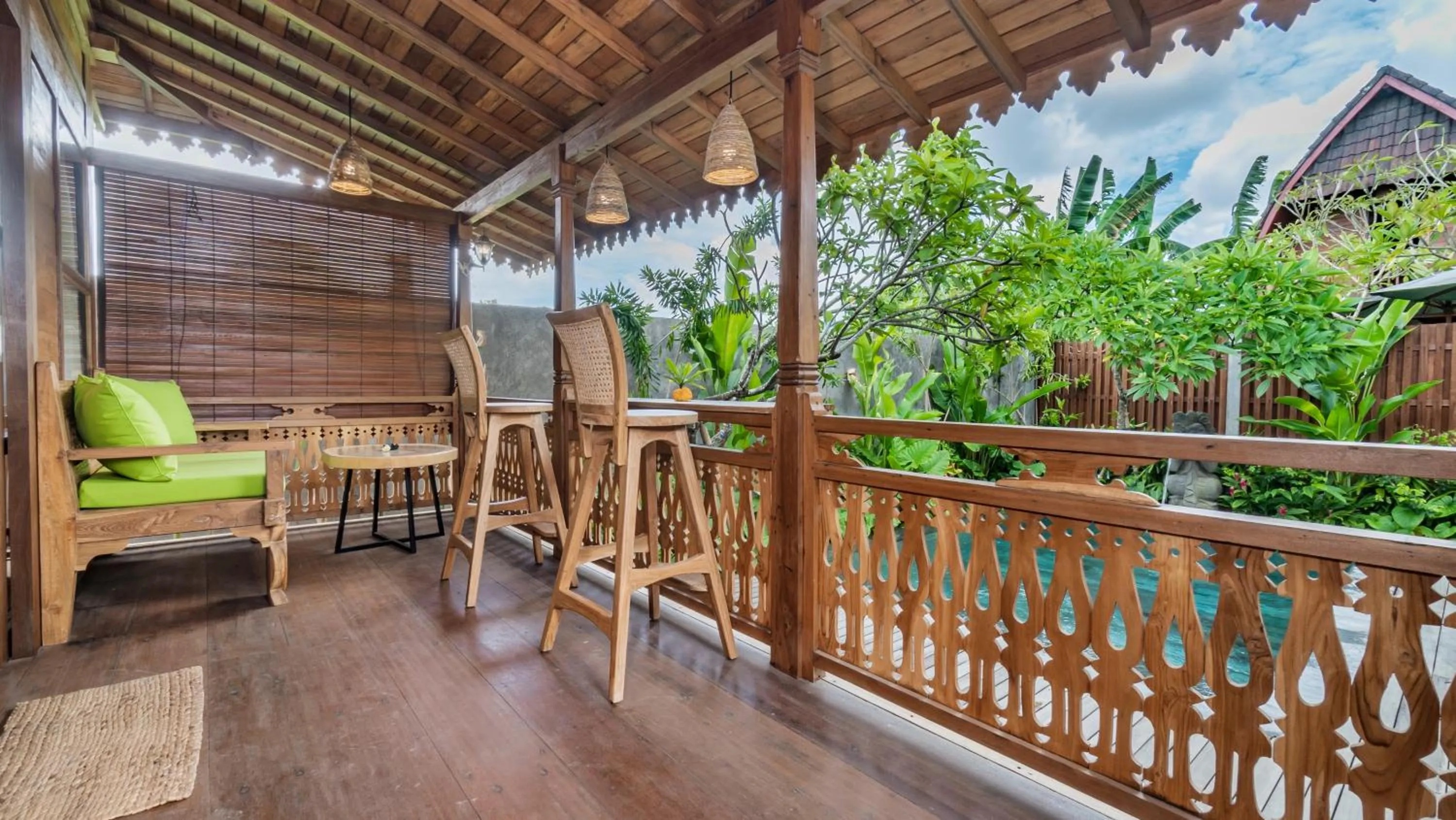 Balcony/Terrace in Kirani Joglo Villa Bali by Mahaputra