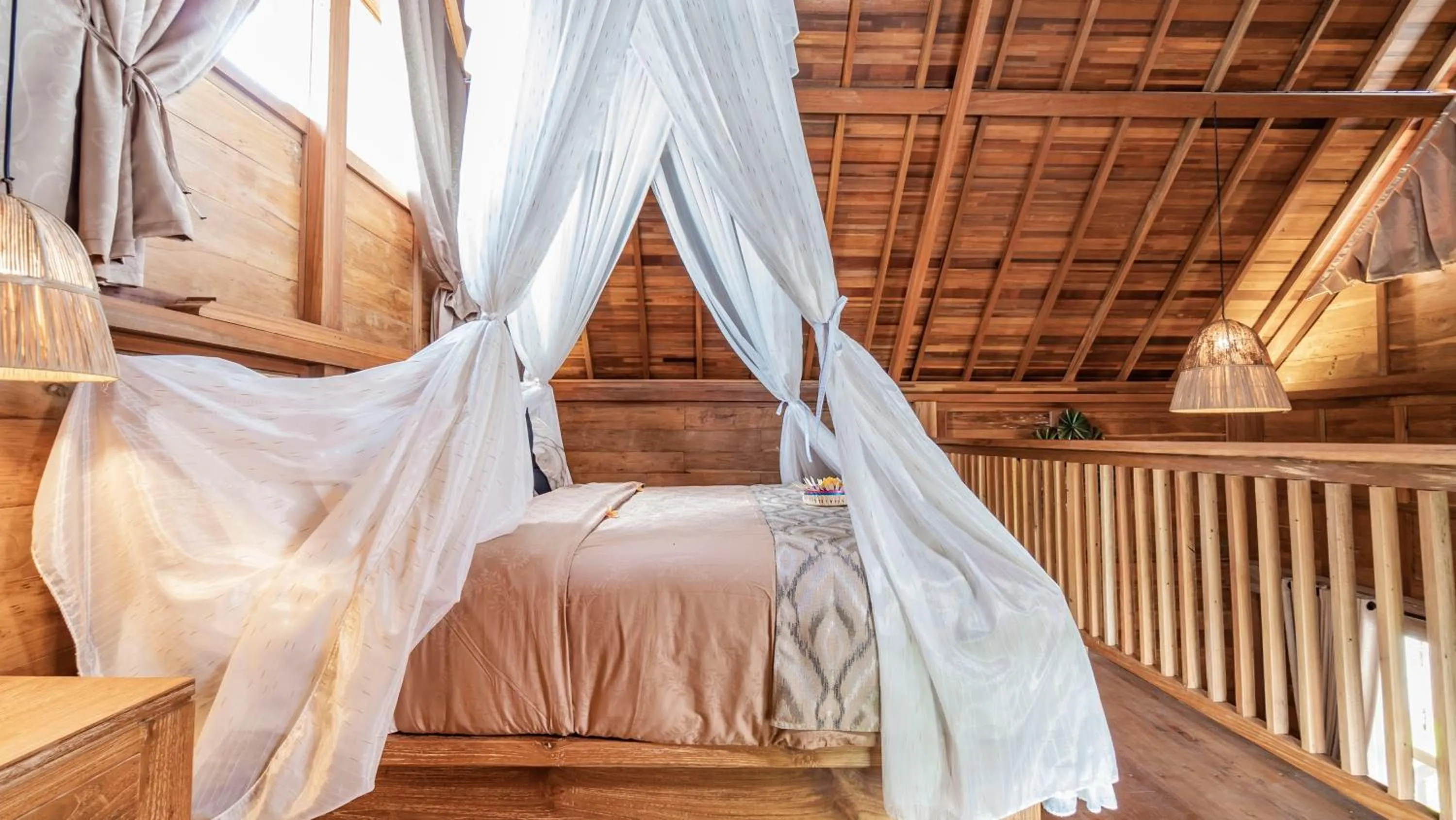 Bedroom, Bed in Kirani Joglo Villa Bali by Mahaputra
