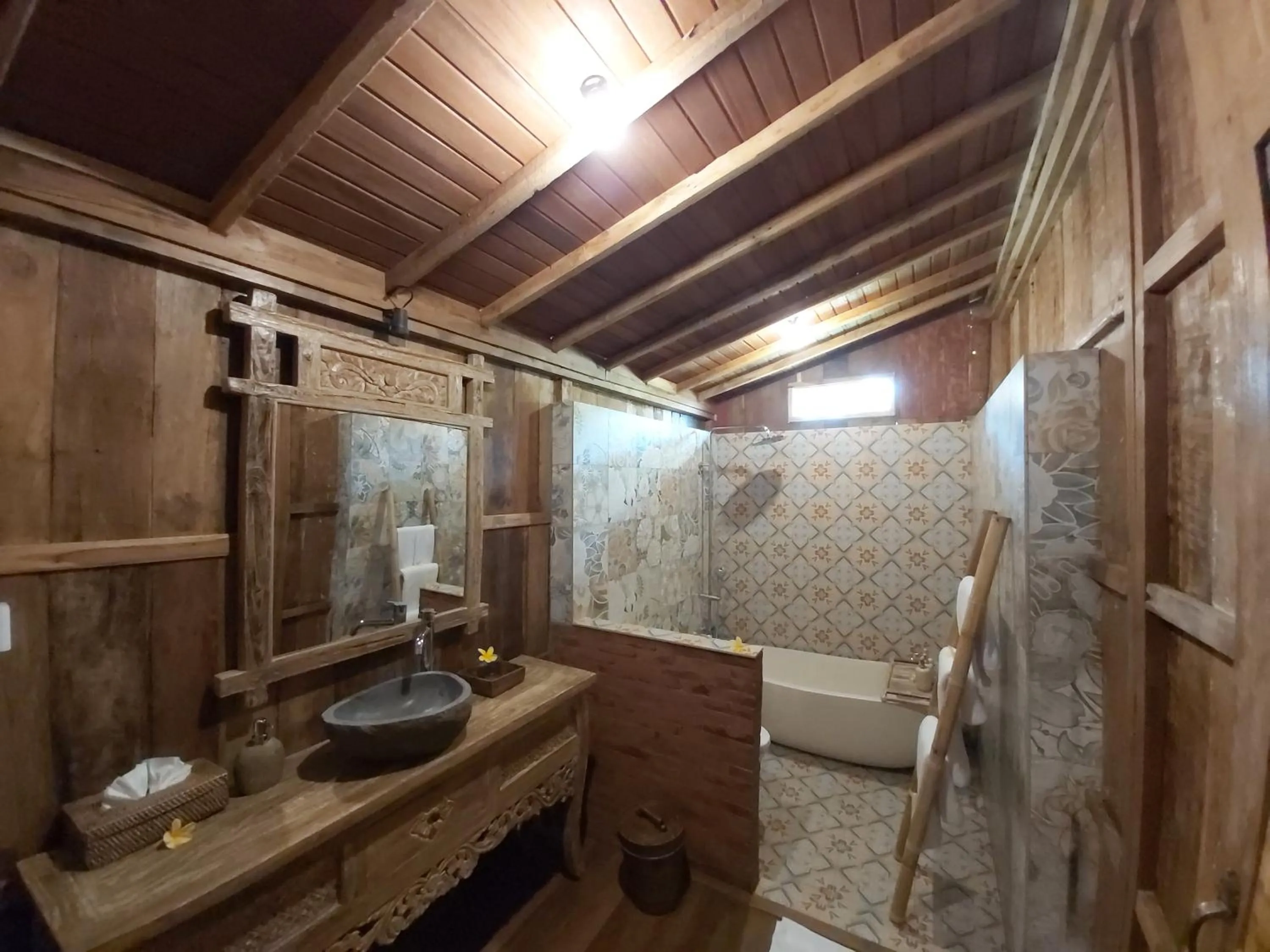 Bathroom in Kirani Joglo Villa Bali by Mahaputra