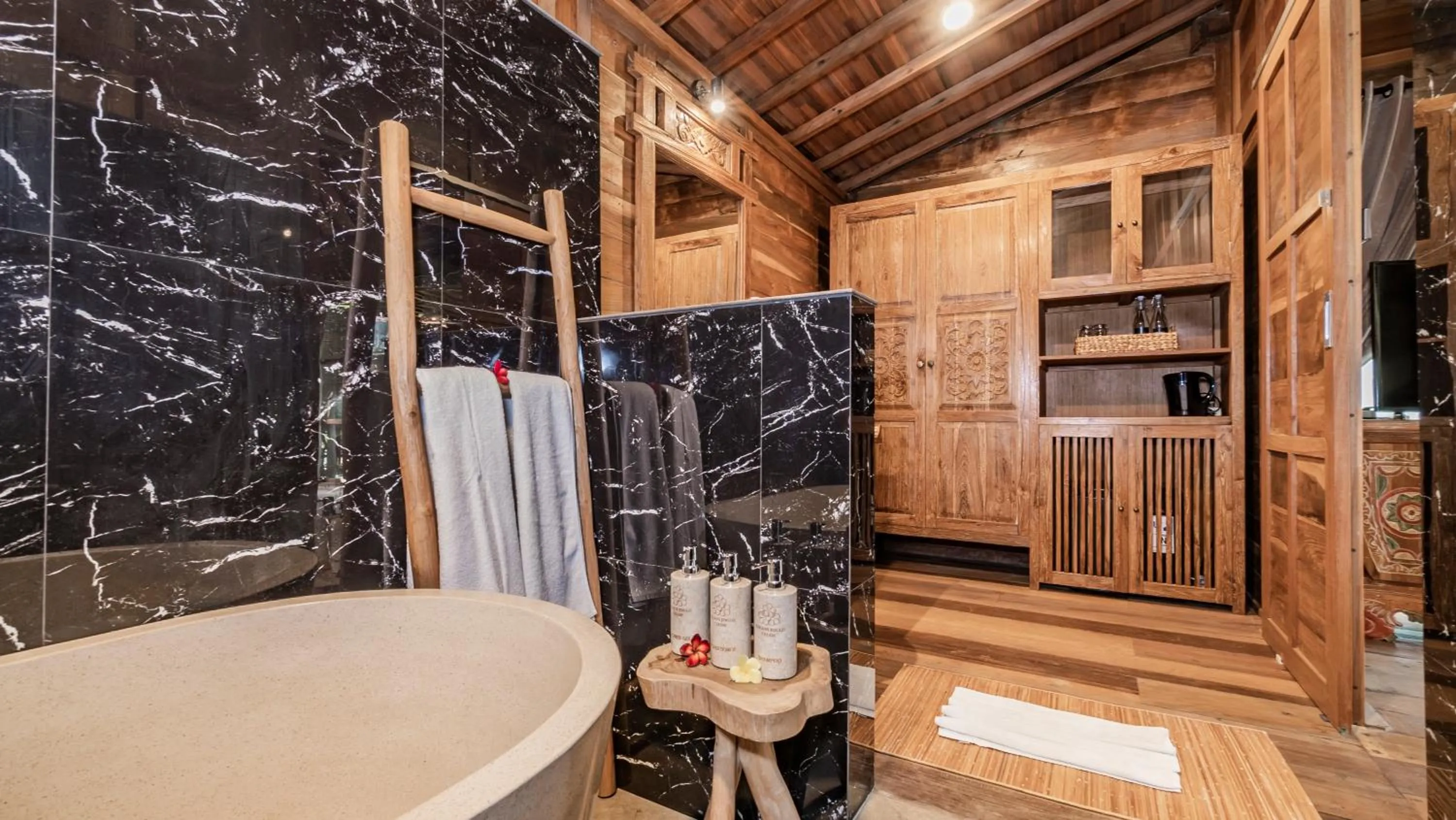 Bathroom in Kirani Joglo Villa Bali by Mahaputra