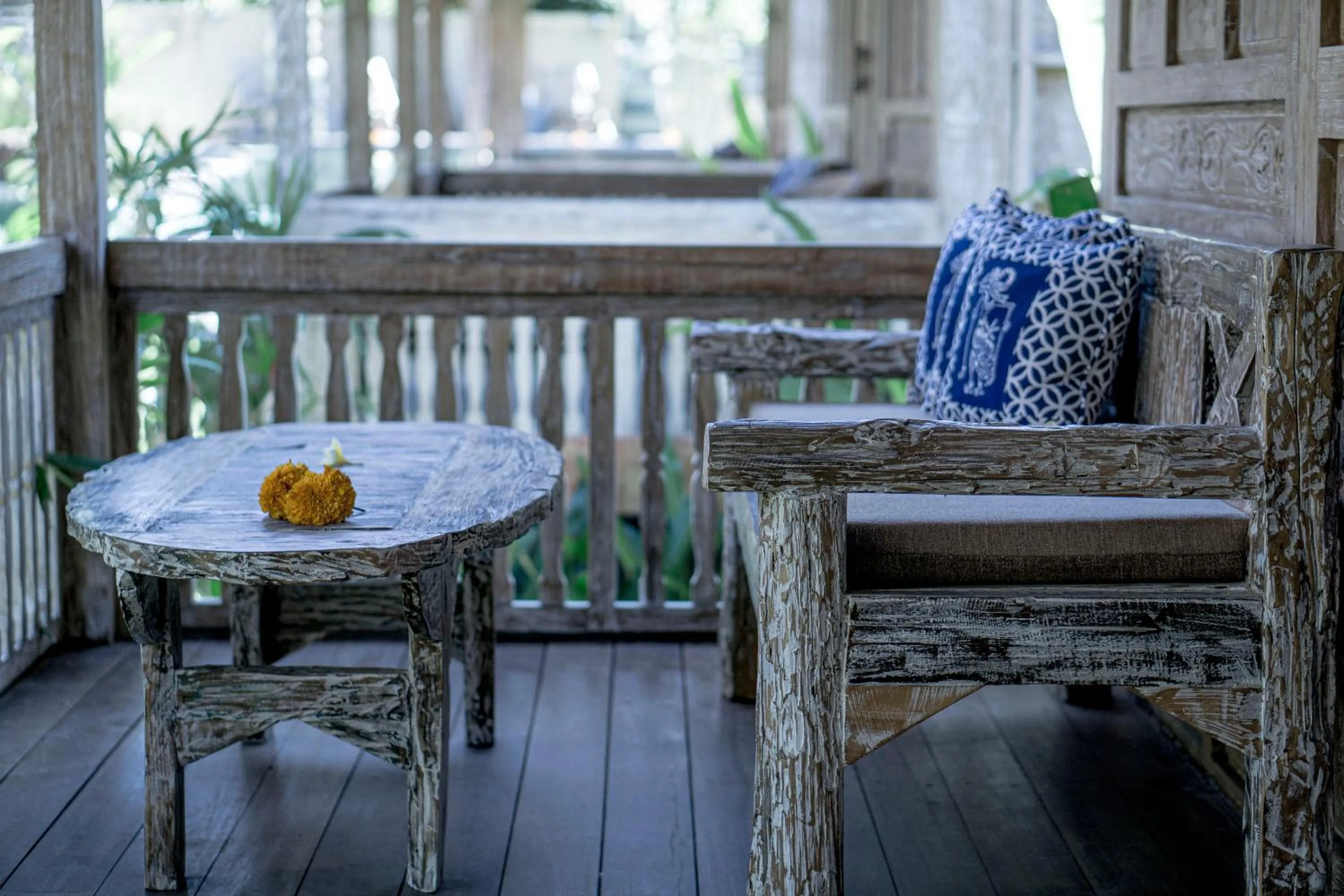 Balcony/Terrace in Kirani Joglo Villa Bali by Mahaputra