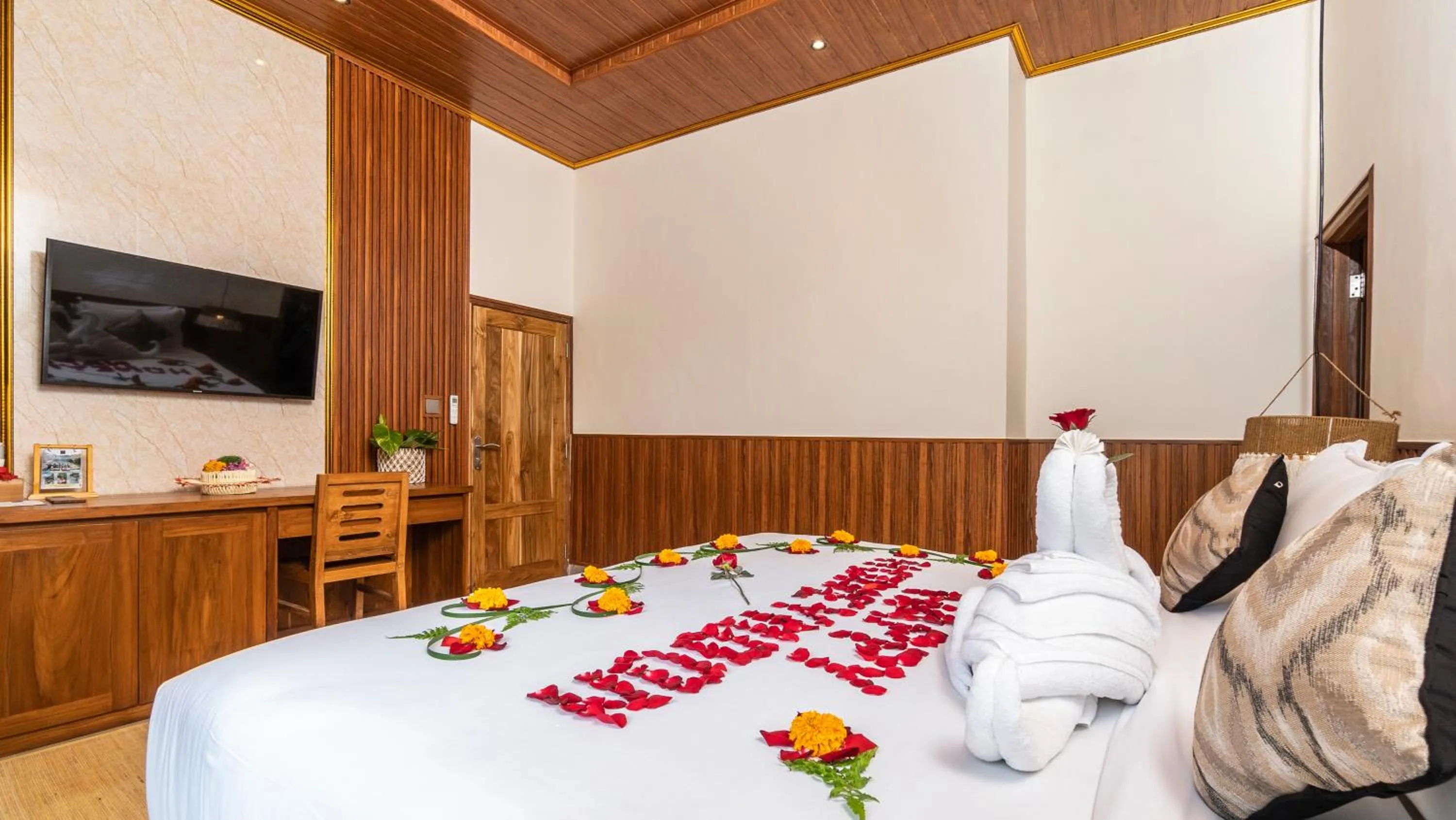 Bed in Kirani Joglo Villa Bali by Mahaputra