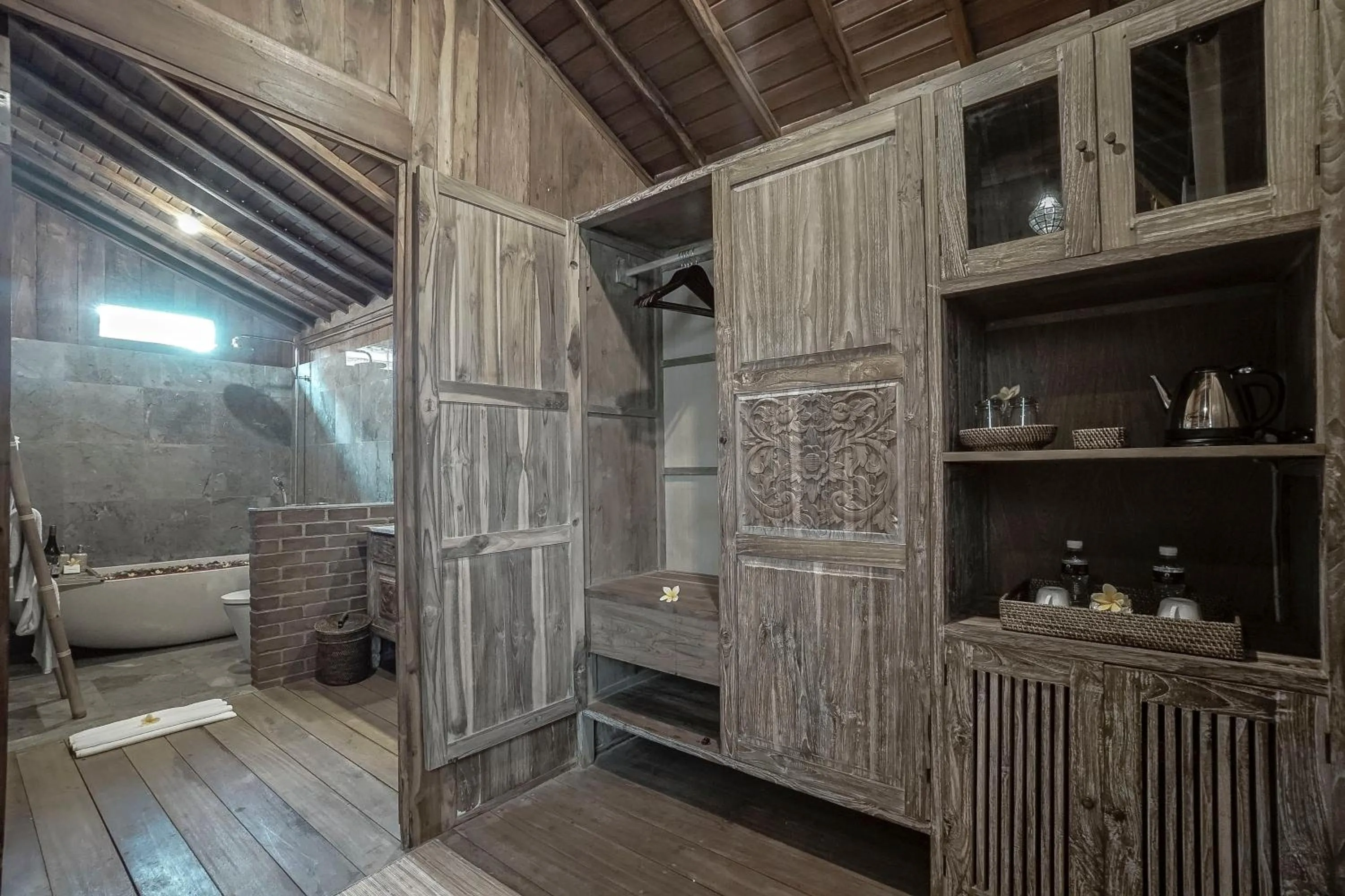 Bathroom in Kirani Joglo Villa Bali by Mahaputra