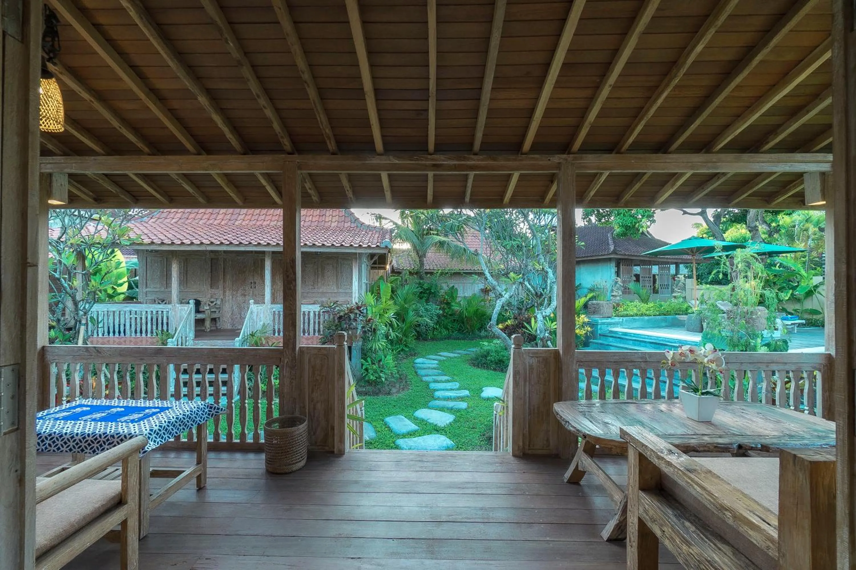 Garden view in Kirani Joglo Villa Bali by Mahaputra