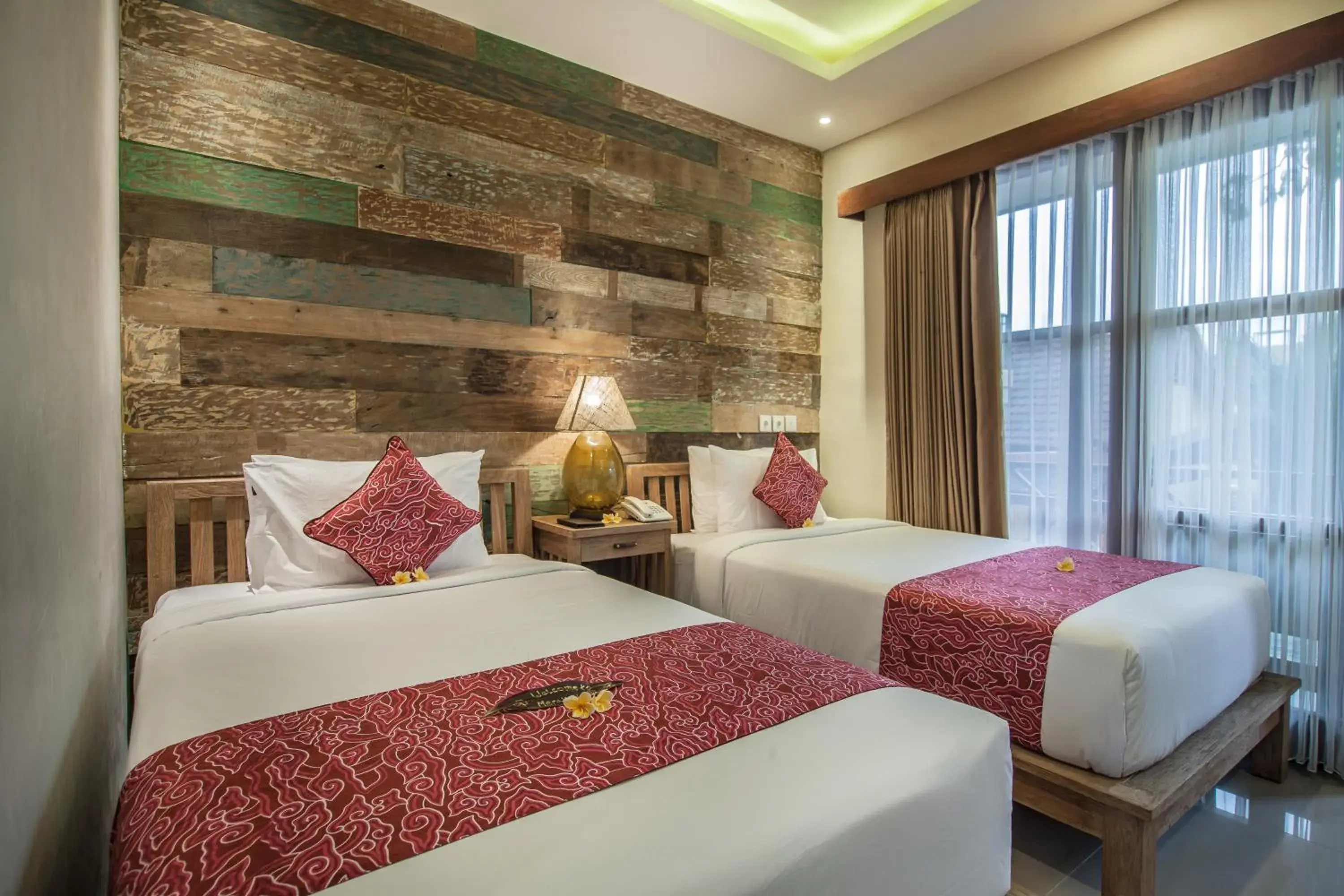 Deluxe Twin Room in Merak Village by Prasi Deluxe Twin Room in Merak Village by Prasi